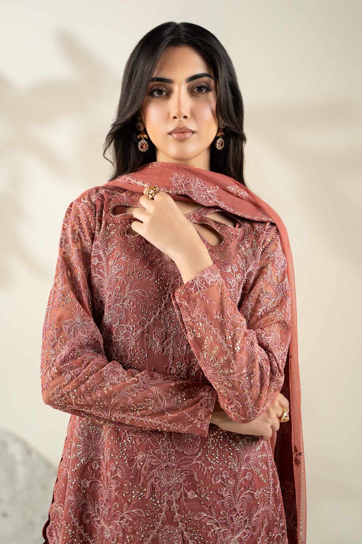 Embroidered Net Fabric (2Pcs) | LF-904
