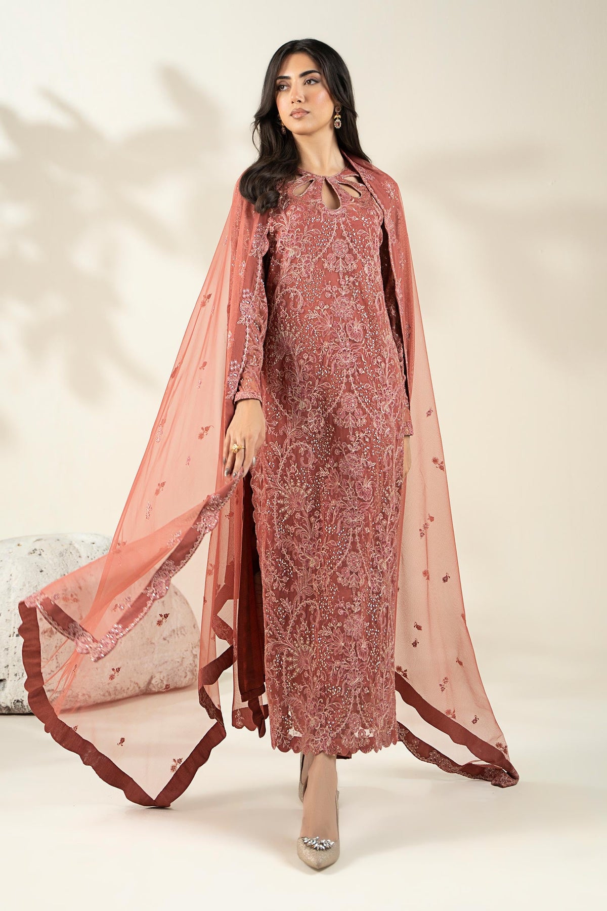 Embroidered Net Fabric (2Pcs) | LF-904