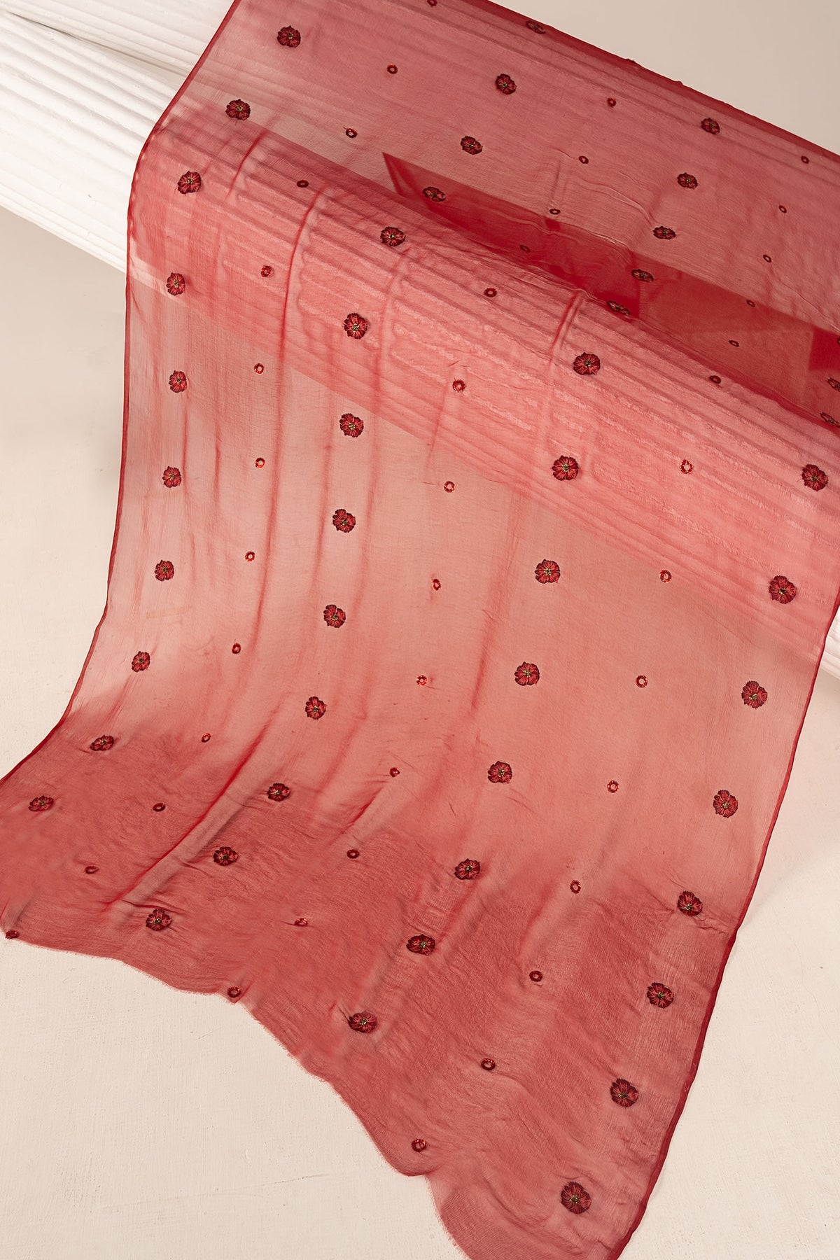Embroidered Chiffon Fabric (3Pcs) - METER DEMO