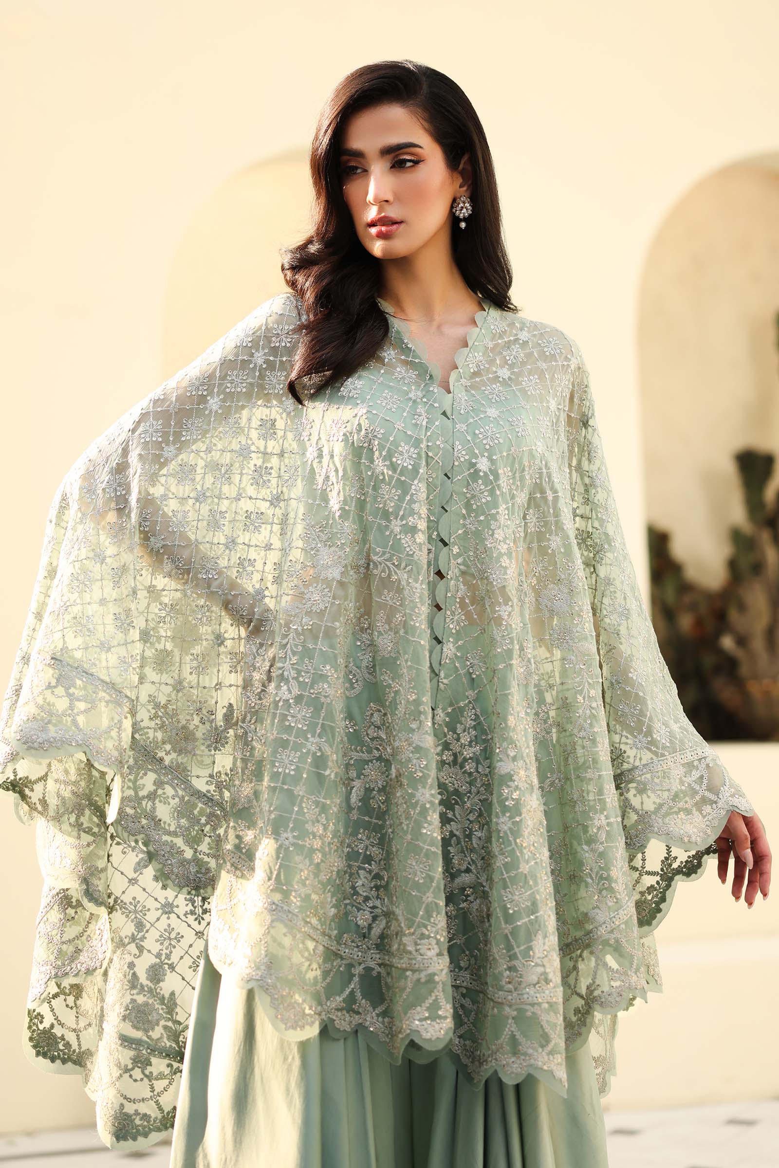Embroidered Chiffon Fabric (1Pc) | LF-820