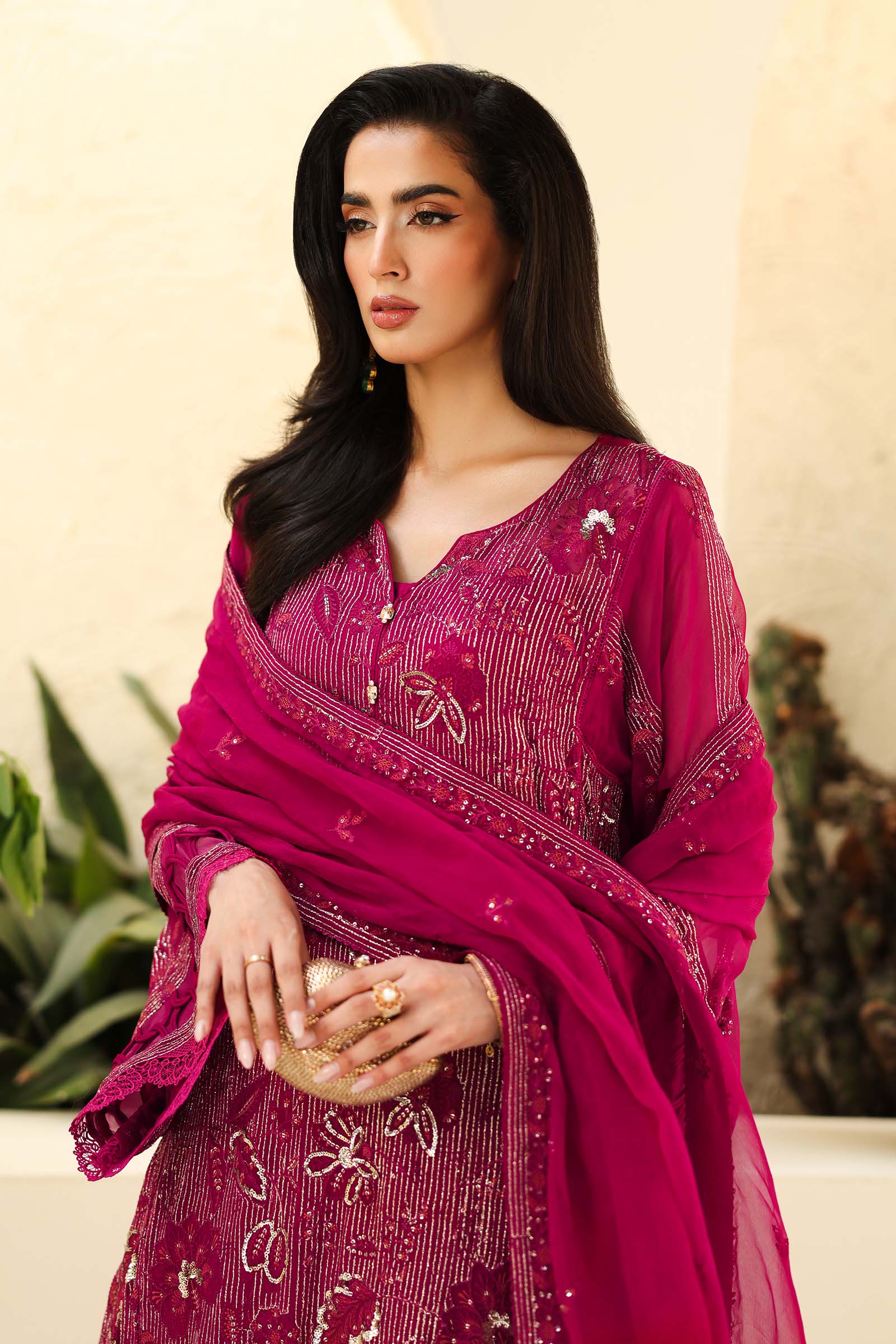 Embroidered Chiffon Fabric (3Pcs) | LF-821
