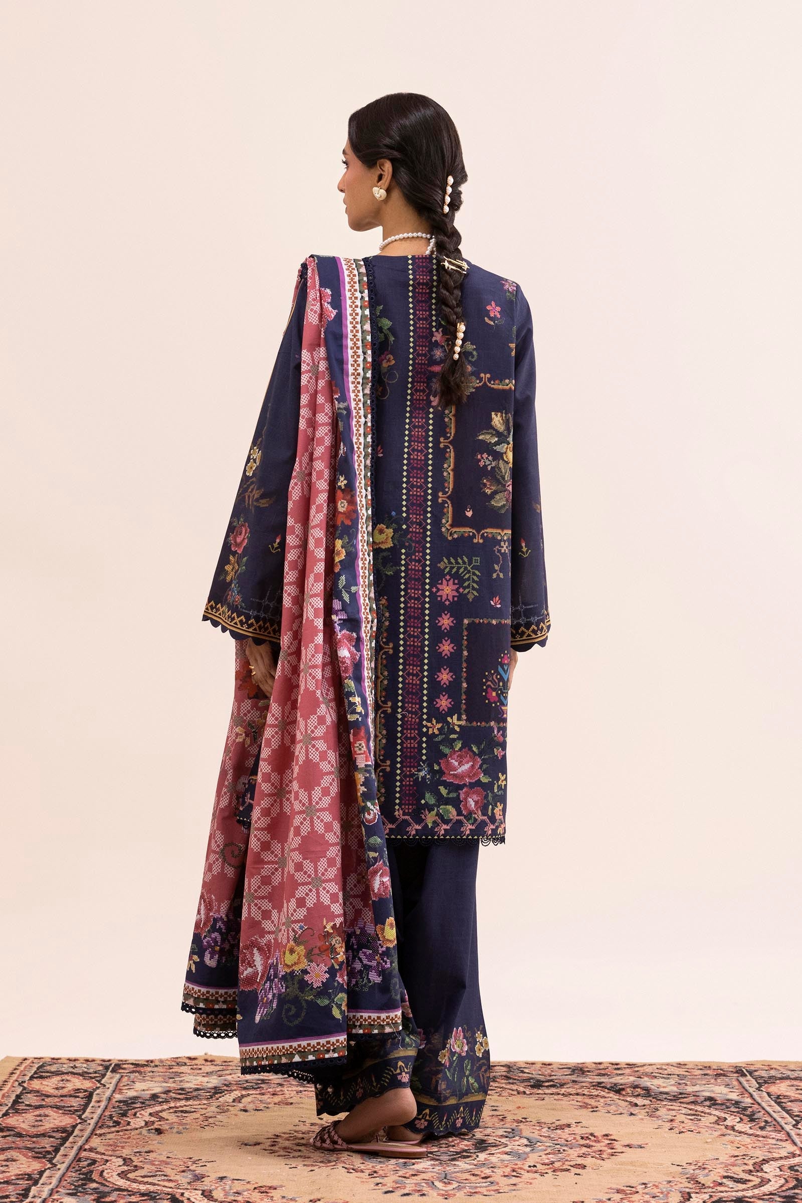Unstitched 3 Piece Lawn Suit