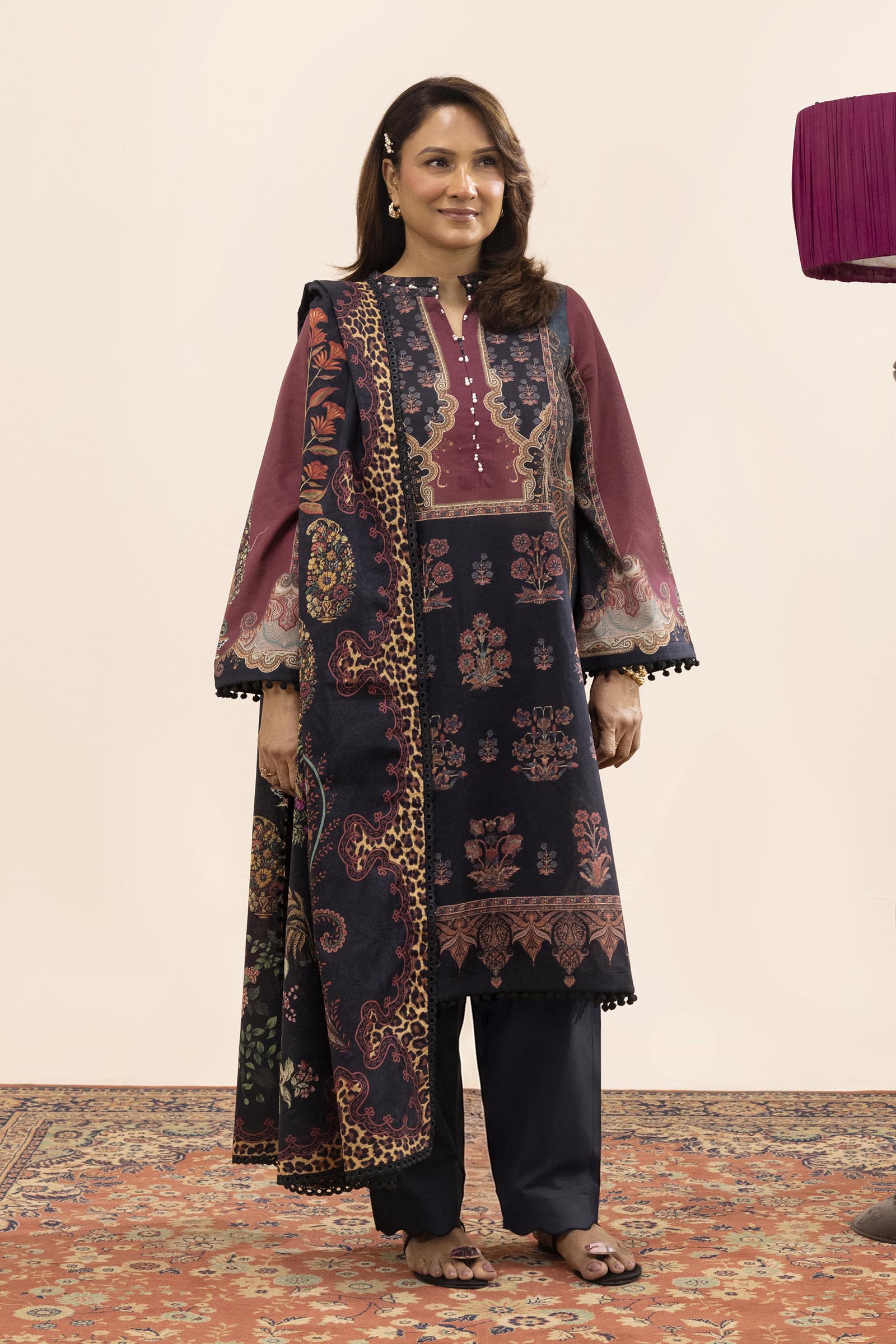 Unstitched 3 Piece Lawn Suit