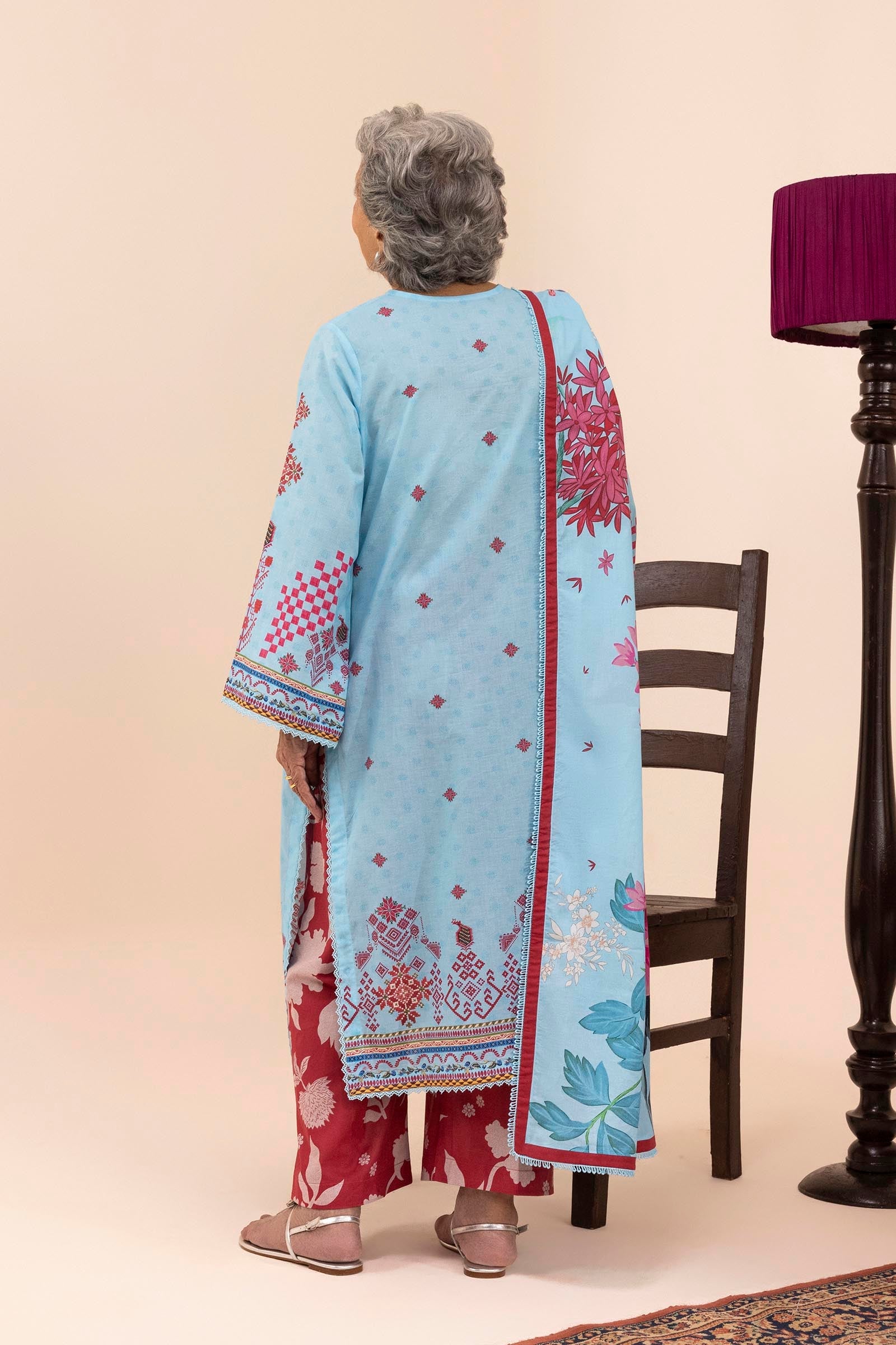 Unstitched 3 Piece Lawn Suit