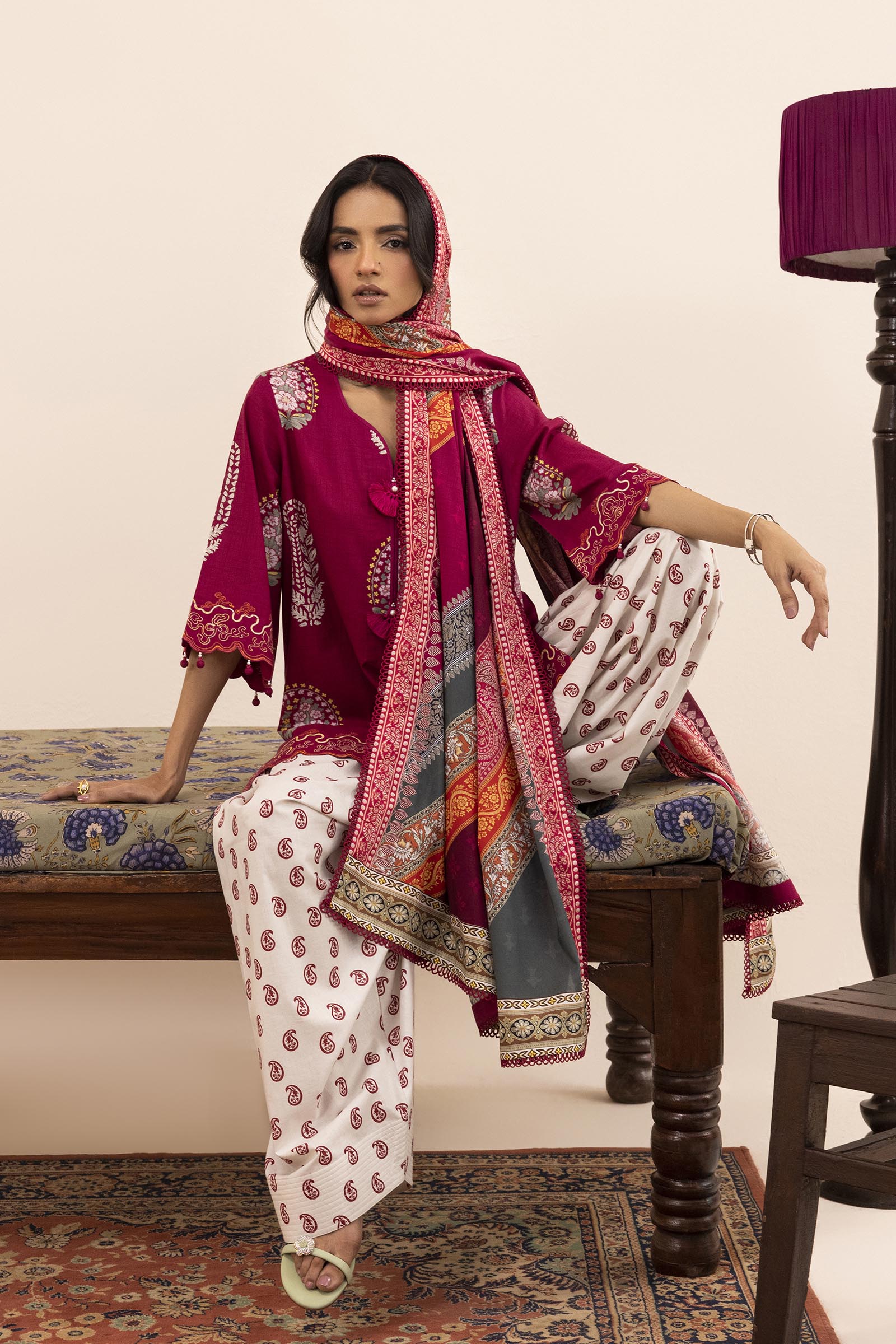 Unstitched 3 Piece Lawn Suit
