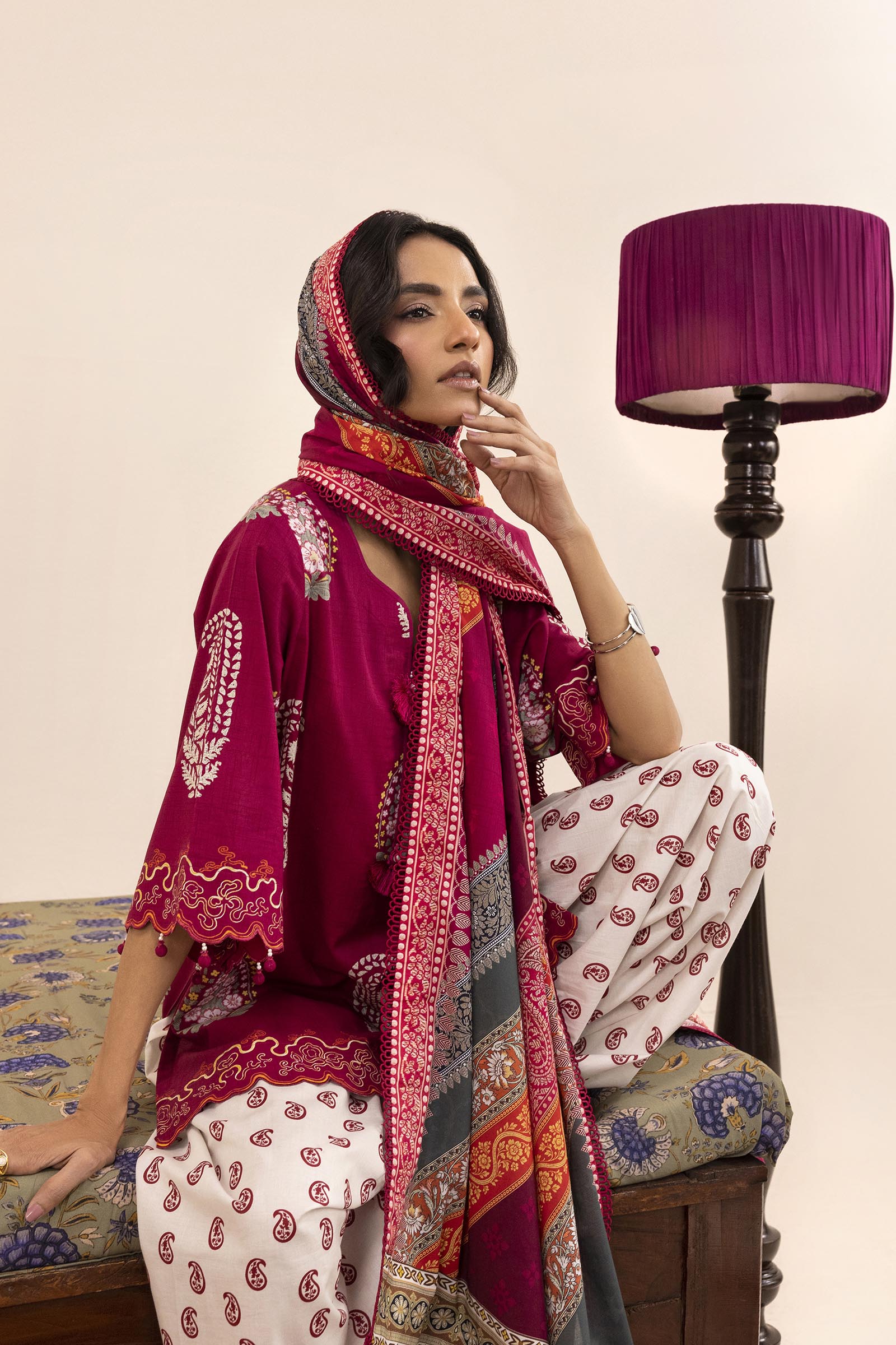 Unstitched 3 Piece Lawn Suit