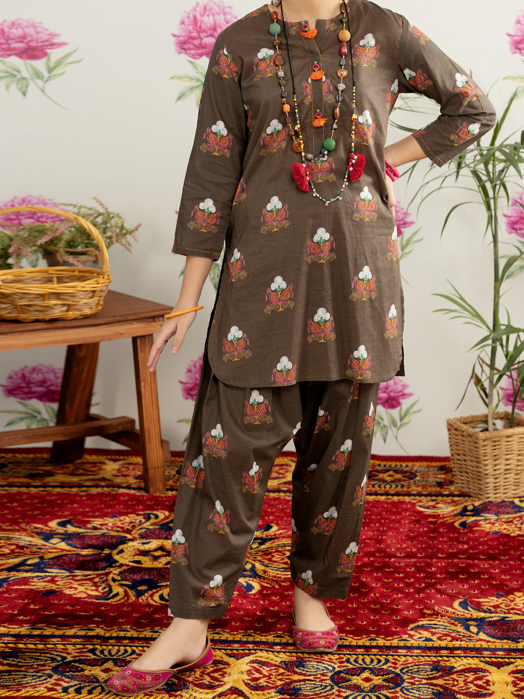 Mehndi Green Lawn 2 Piece Stitched - ALT-2PS-LKS-1106