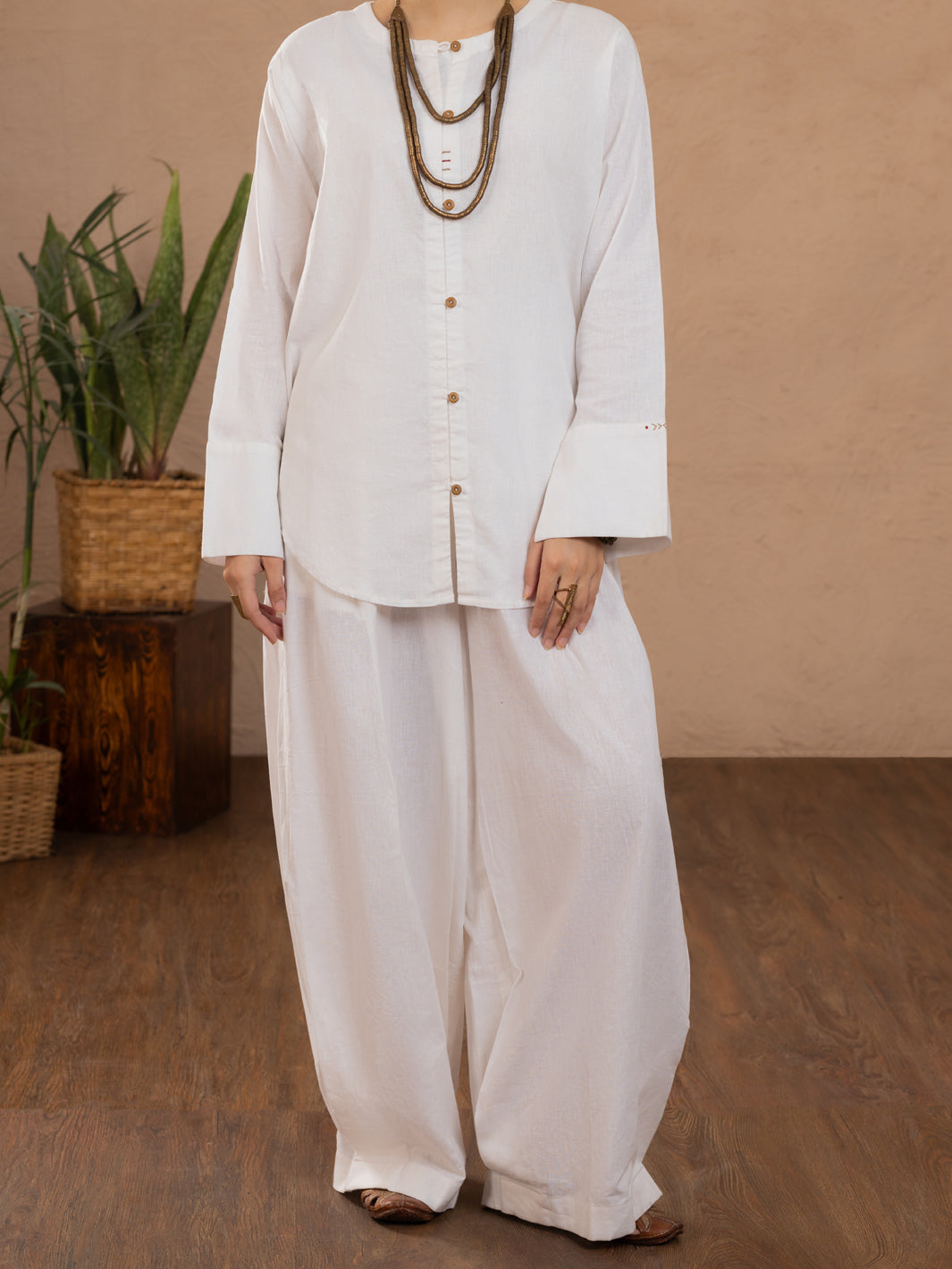 White Linen Tunic - ALCR-LK-1108