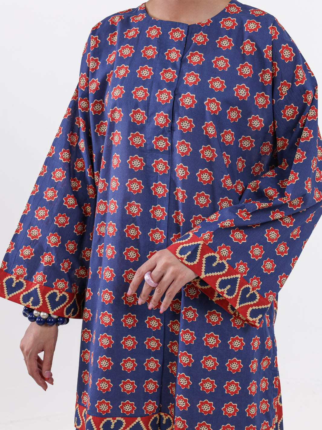 Navy Blue Lawn 2Pc Unstitched - ALP-2PS-LKS-2500