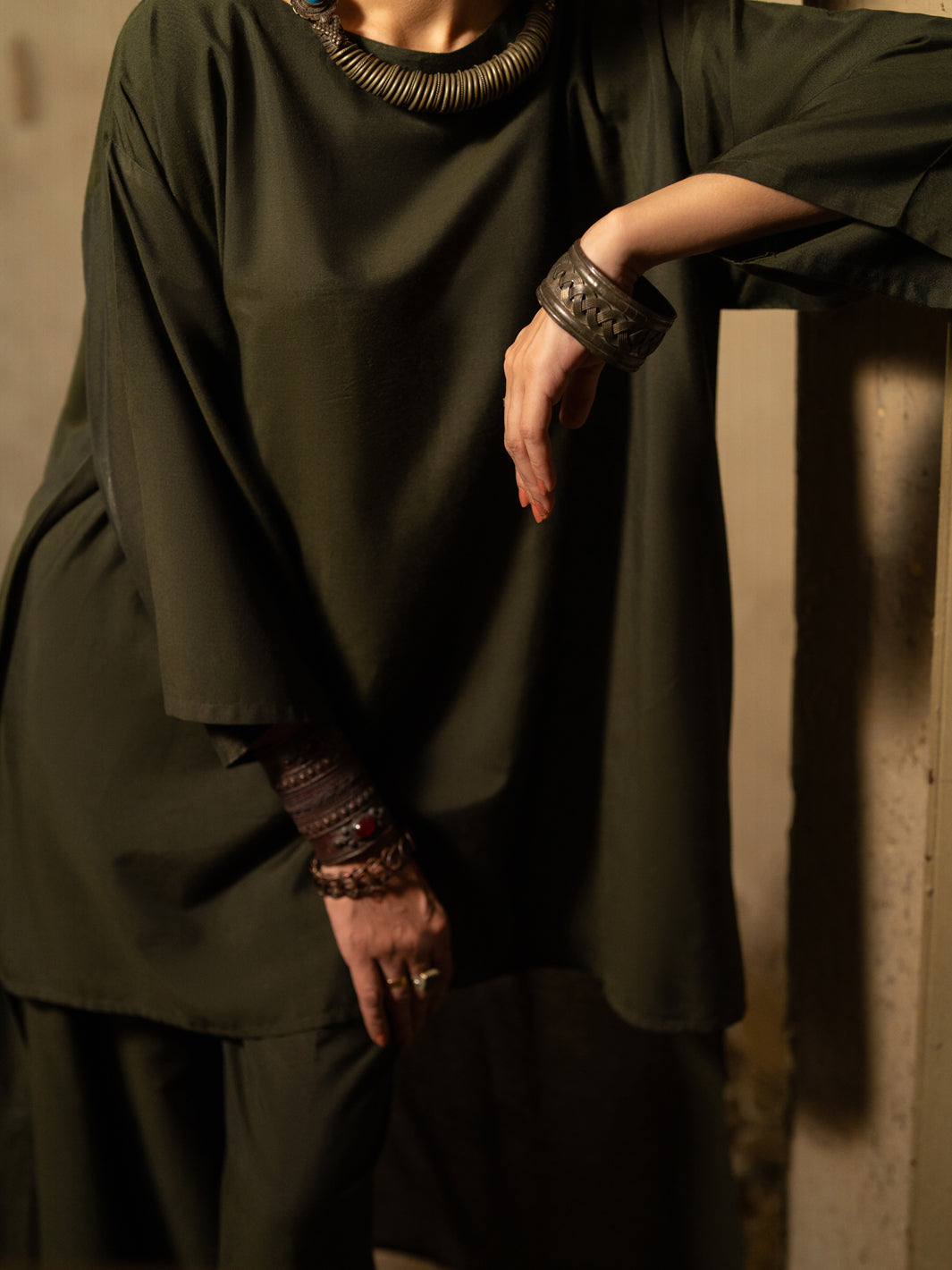 ZAITOON - Green Yarn Dyed Stitched 2PC - ALCR-2PS-LKS-2855