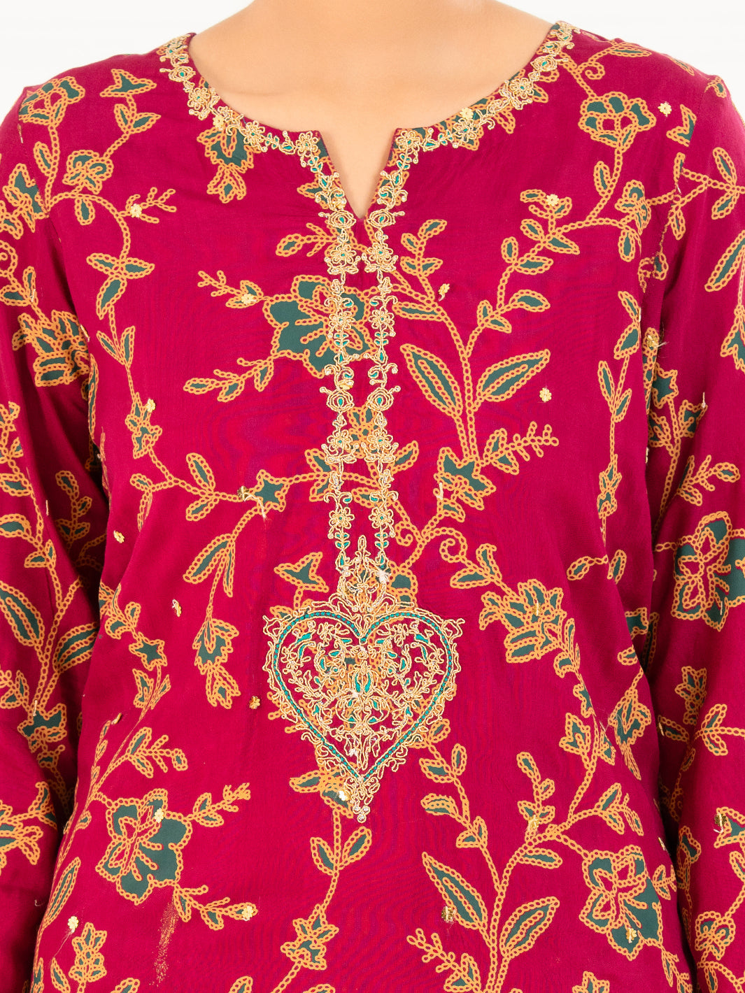Fuchsia Viscose 2Pc Stitched - AWP-2PS-LKS-826