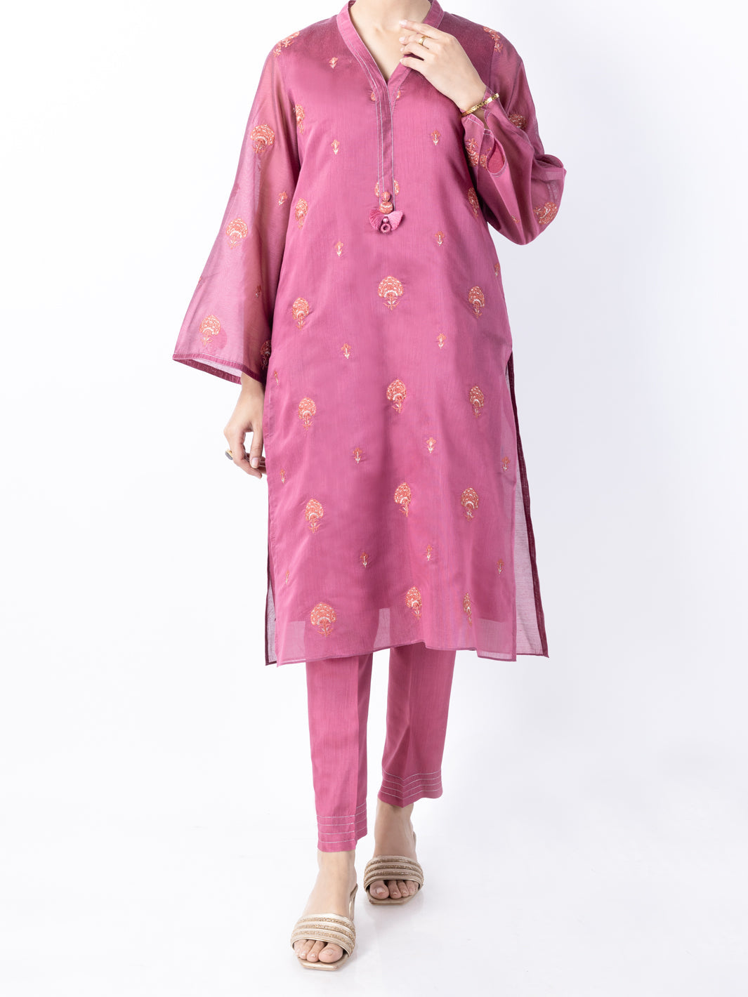 Magenta Poly Cotton 2Pc Stitched - AL-2PS-LKS-947B