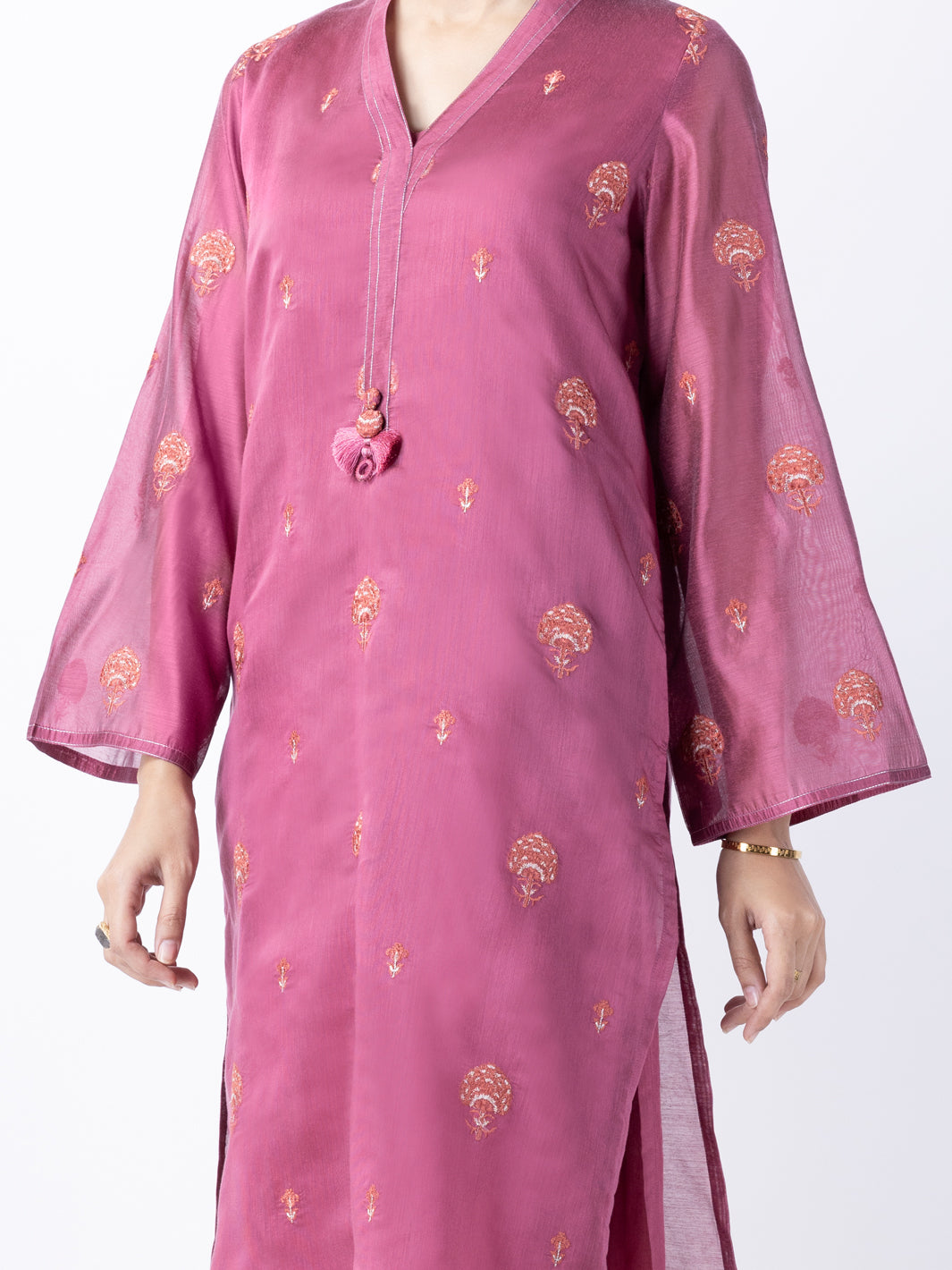 Magenta Poly Cotton 2Pc Stitched - AL-2PS-LKS-947B
