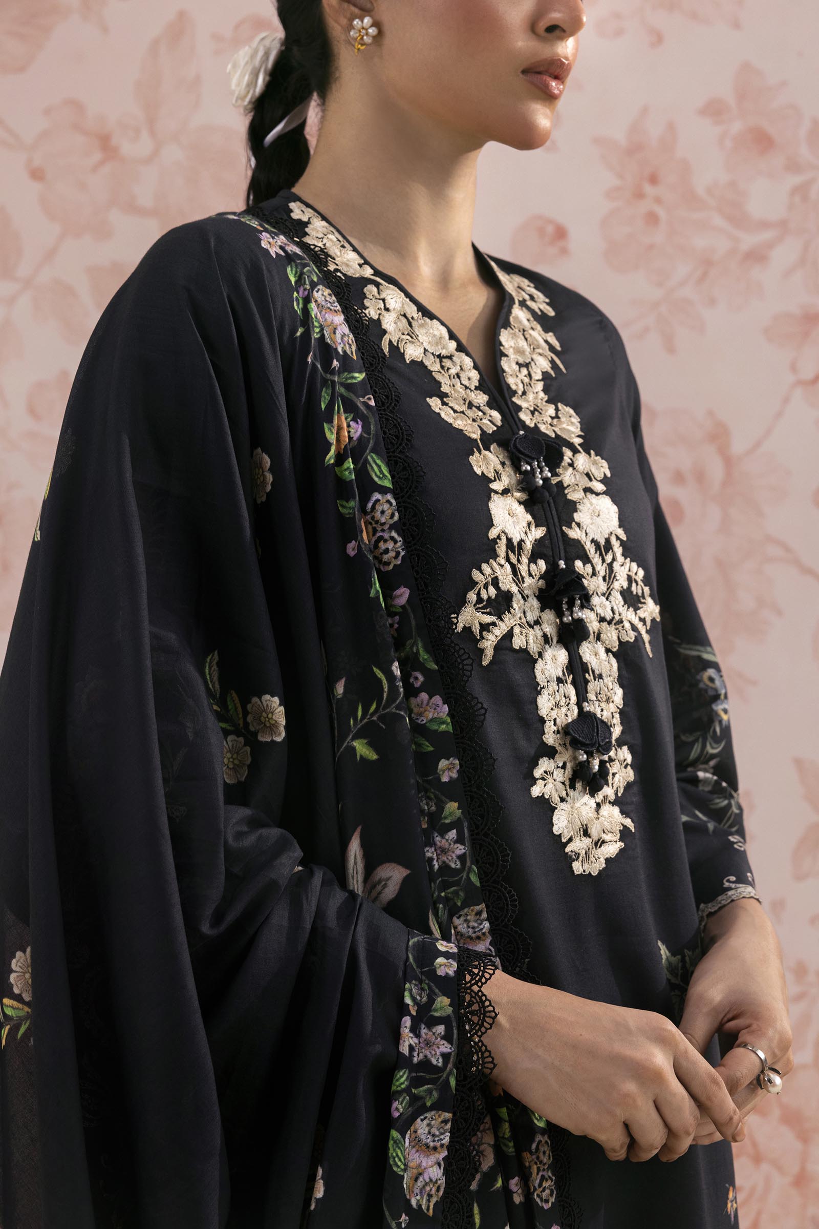 Unstitched Embroidered 3 Piece Lawn Suit