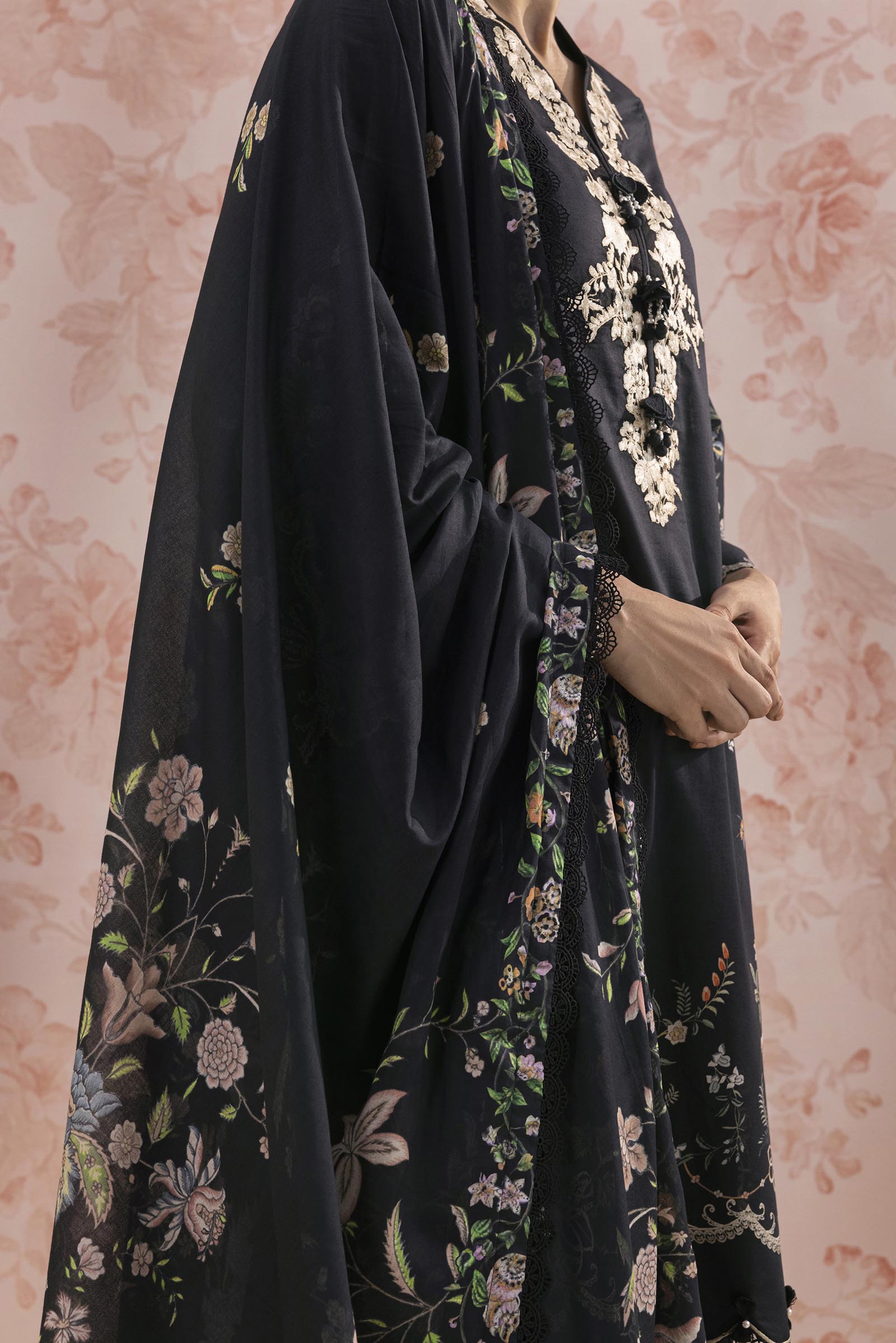 Unstitched Embroidered 3 Piece Lawn Suit