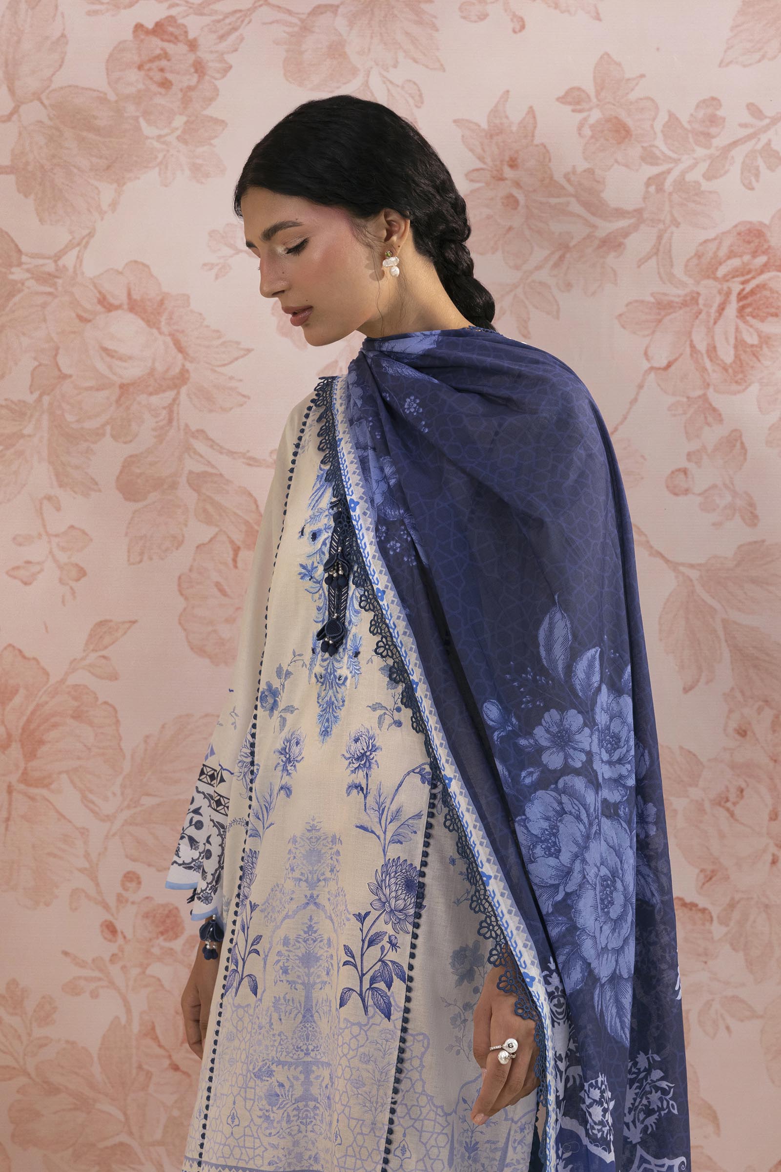 Unstitched Embroidered 3 Piece Lawn Suit