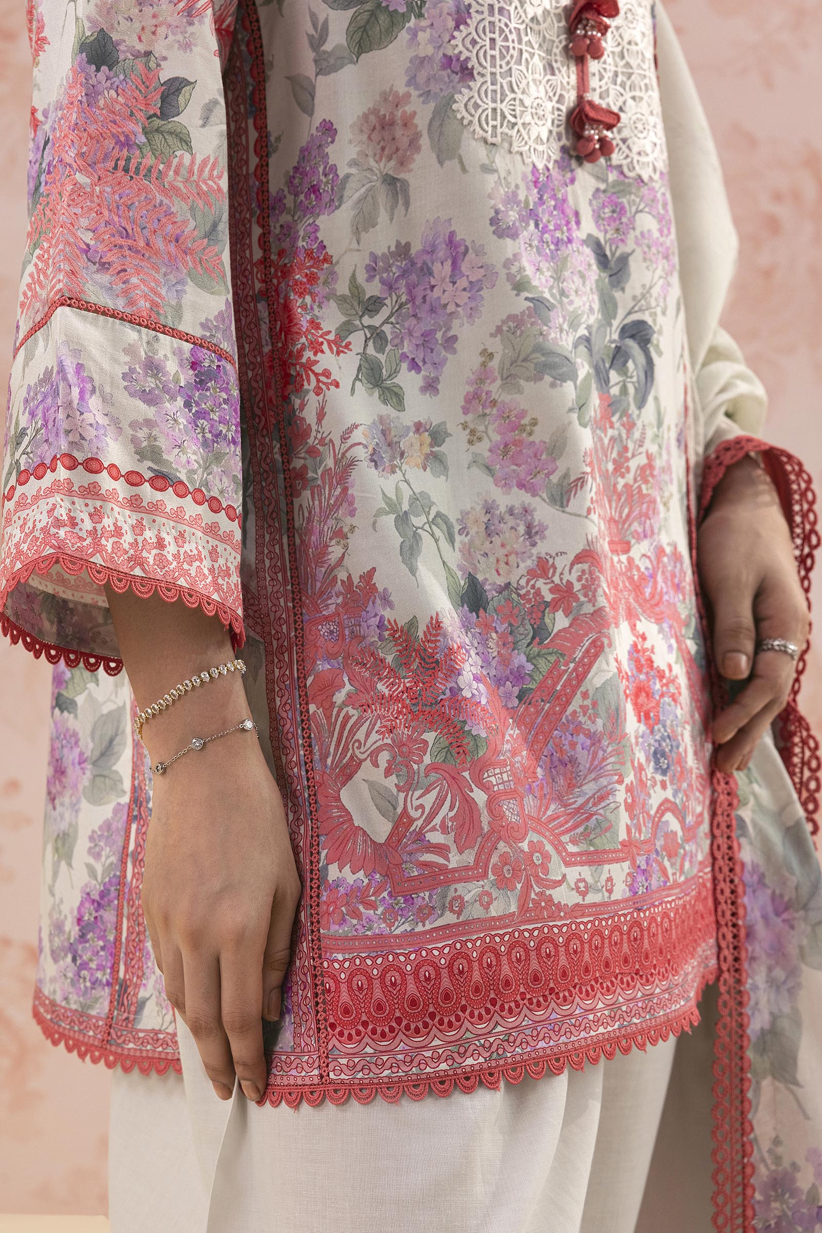 Unstitched Embroidered 3 Piece Lawn Suit