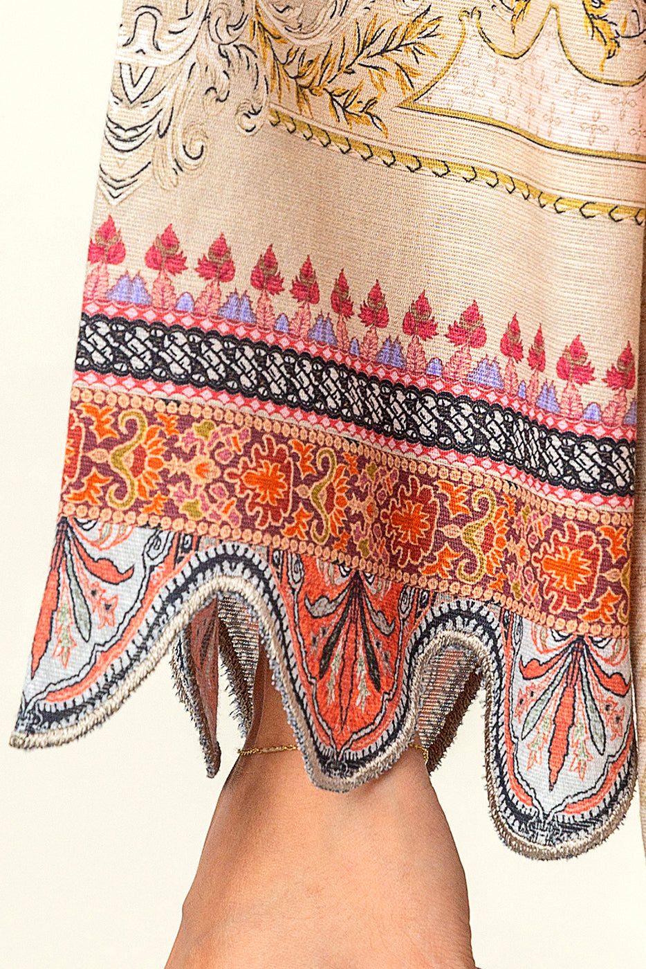 2 Piece Embroidered Khaddar Suit-Elegant Ivory (Unstitched)