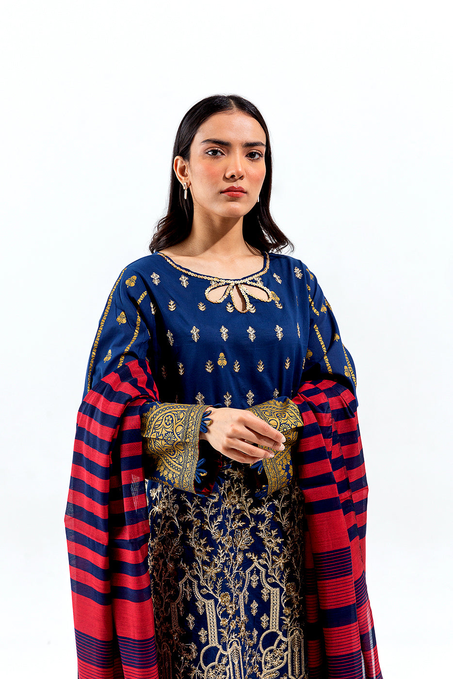 3 Piece Embroidered Lawn Suit (Luxury Pret)