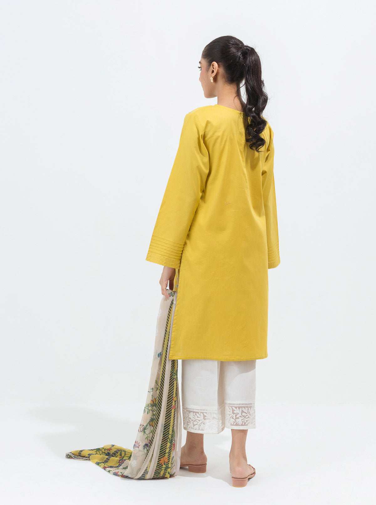 Embroidered Shirt With Dupatta