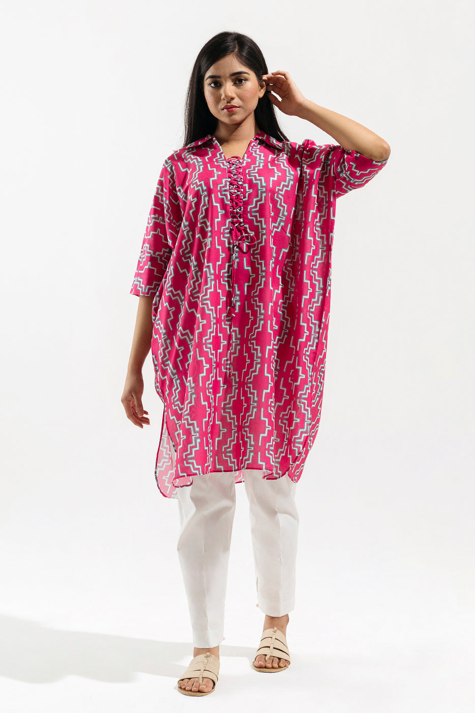 Printed Cambric Shirt (Pret)