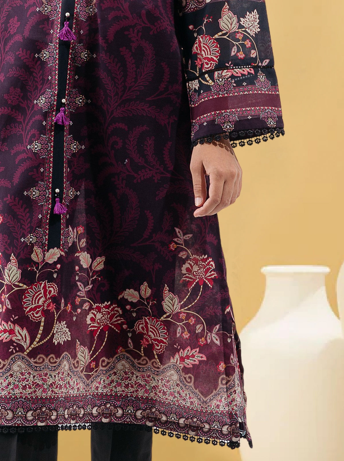 1 PIECE - PRINTED LAWN SHIRT - CHINTZ CHICMB4S22U04-BEIGE-2000000199613-1PC