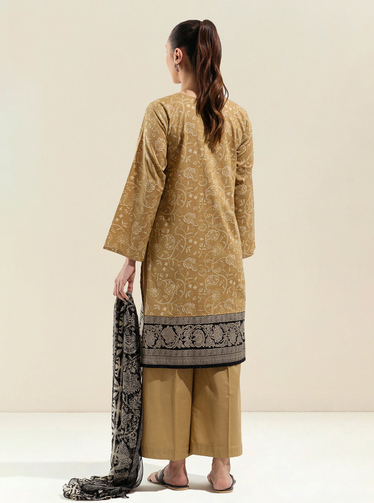 2 Piece - Printed Lawn Suit - Fall Leaf