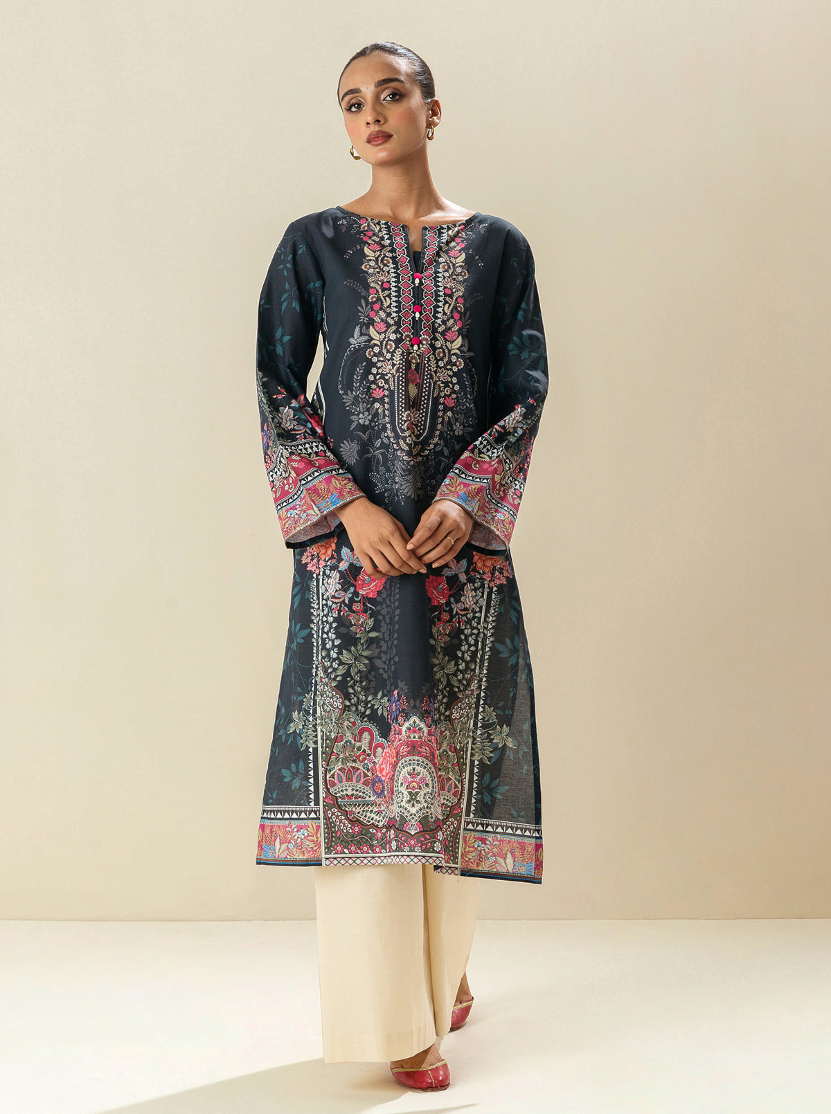 1 PIECE - PRINTED LAWN SHIRT - ORION LIGHT