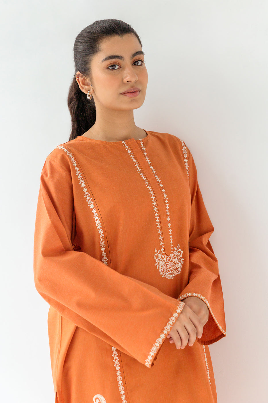 Embroidered Chambray Shirt (Pret)