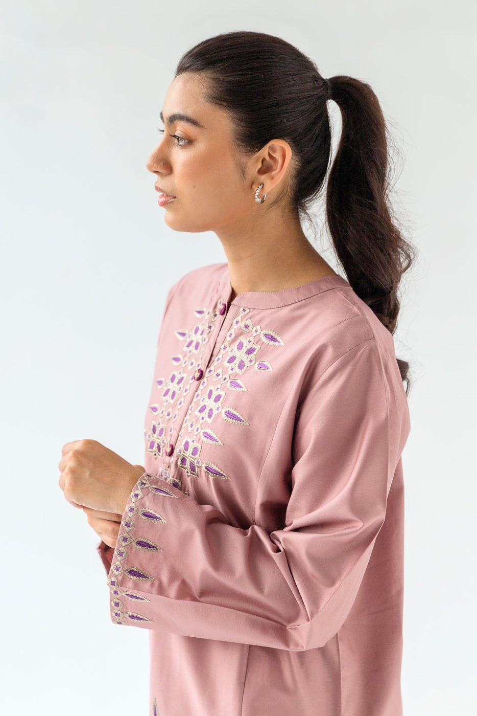 Embroidered Twill Shirt (Pret)