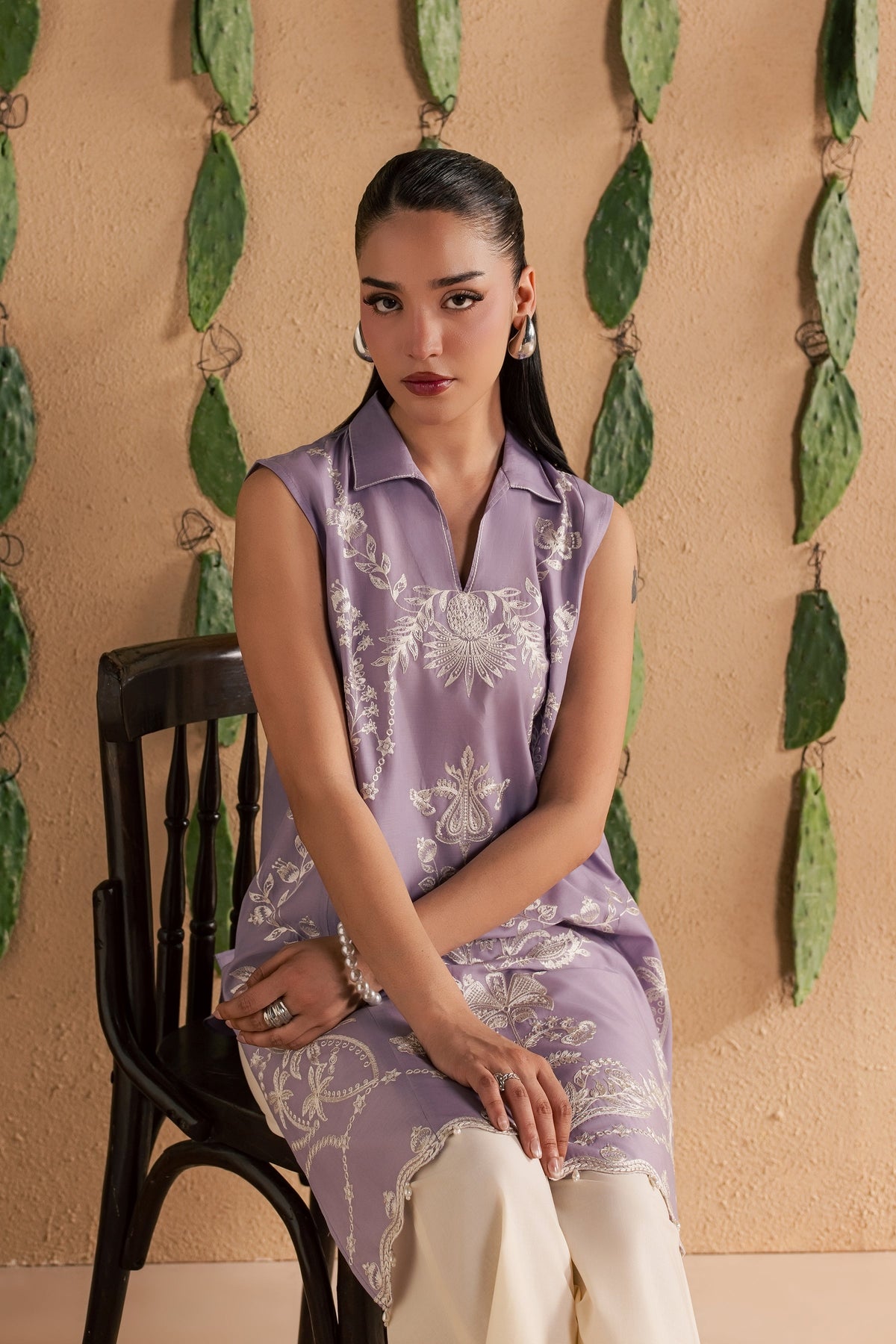 Lilac Kyros 2Pc - Luxury Embroidered Lawn