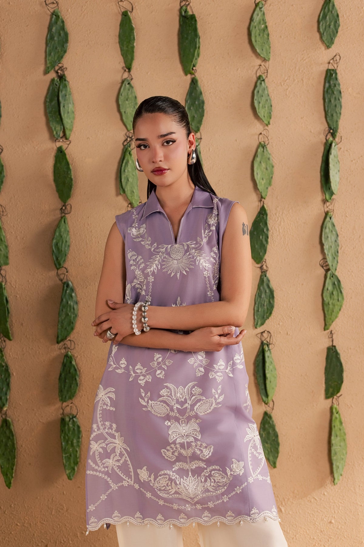 Lilac Kyros 2Pc - Luxury Embroidered Lawn