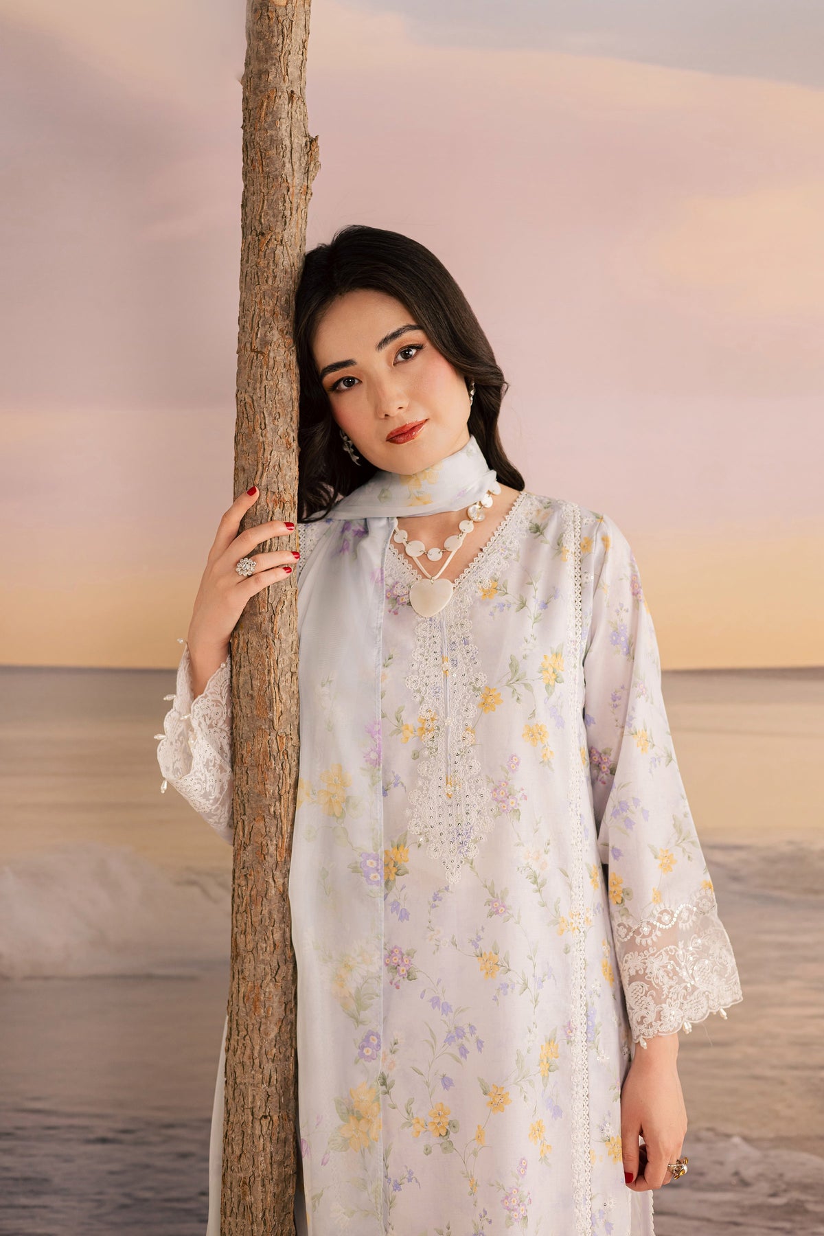 Lilac Vera 3Pc - Printed Lawn Dress
