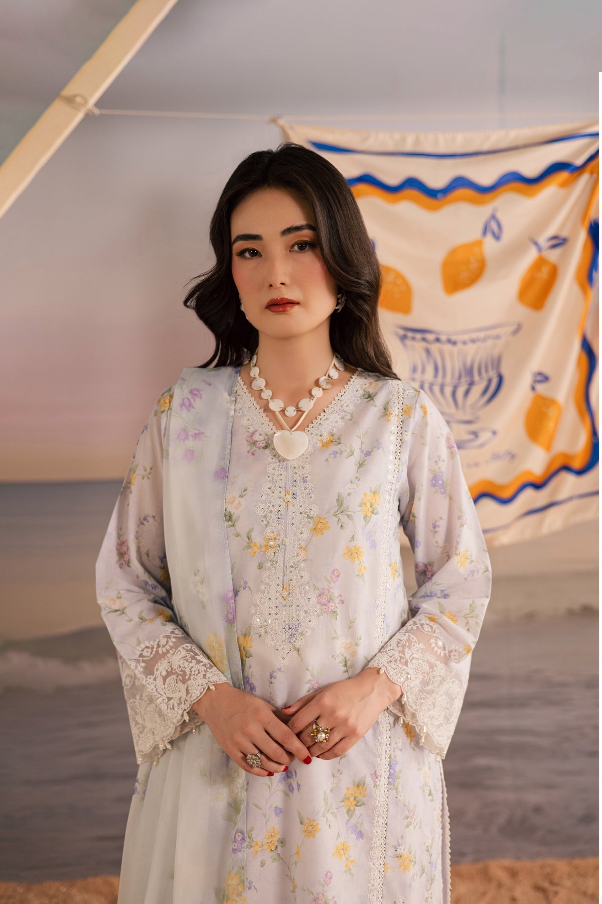 Lilac Vera 3Pc - Printed Lawn Dress