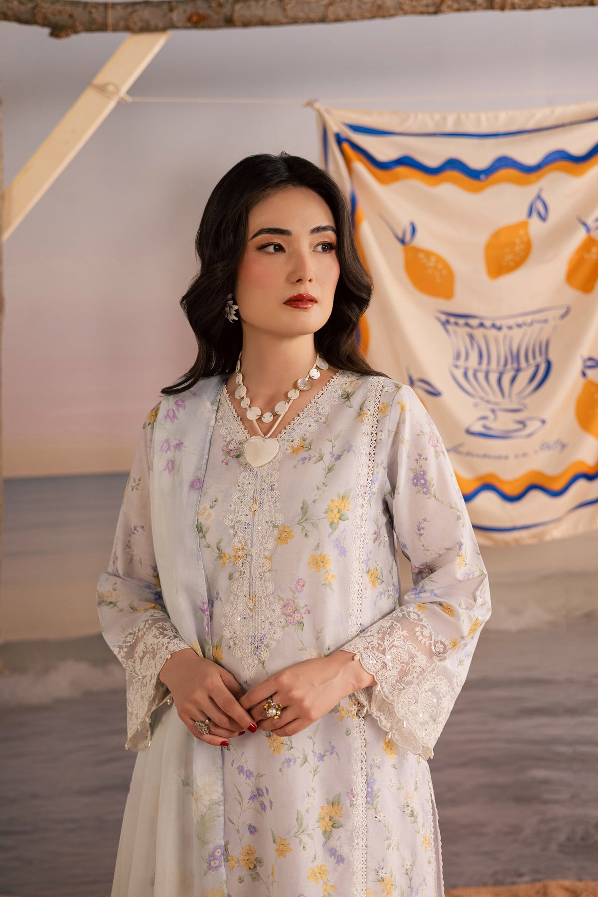 Lilac Vera 3Pc - Printed Lawn Dress