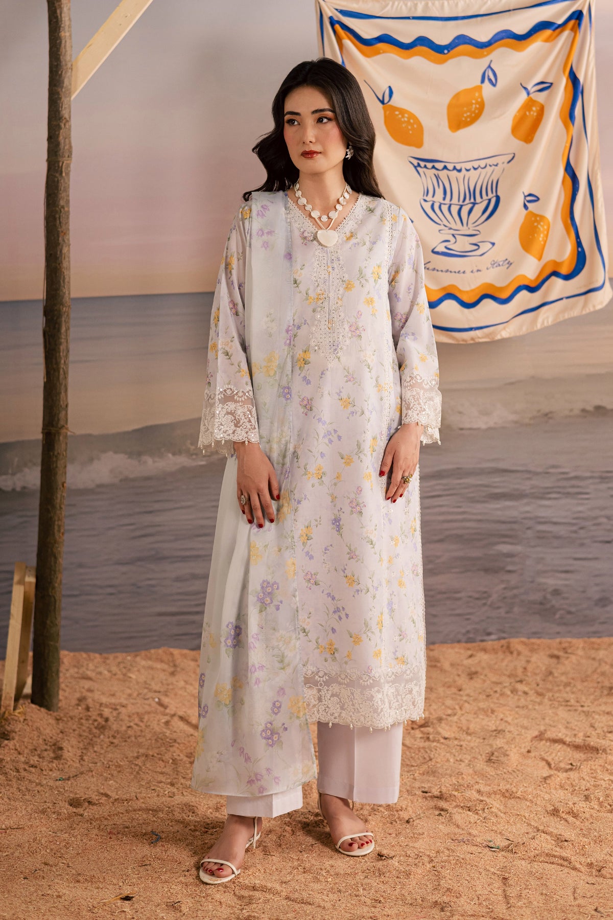 Lilac Vera 3Pc - Printed Lawn Dress