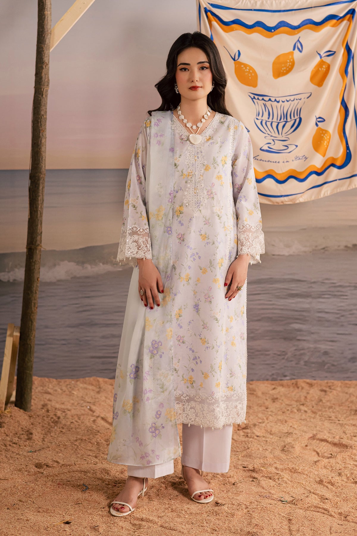 Lilac Vera 3Pc - Printed Lawn Dress