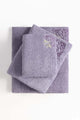 Lilac Ice 3Pcs Embroidered Towel Set