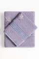 Lilac Ice Embroidered Towel
