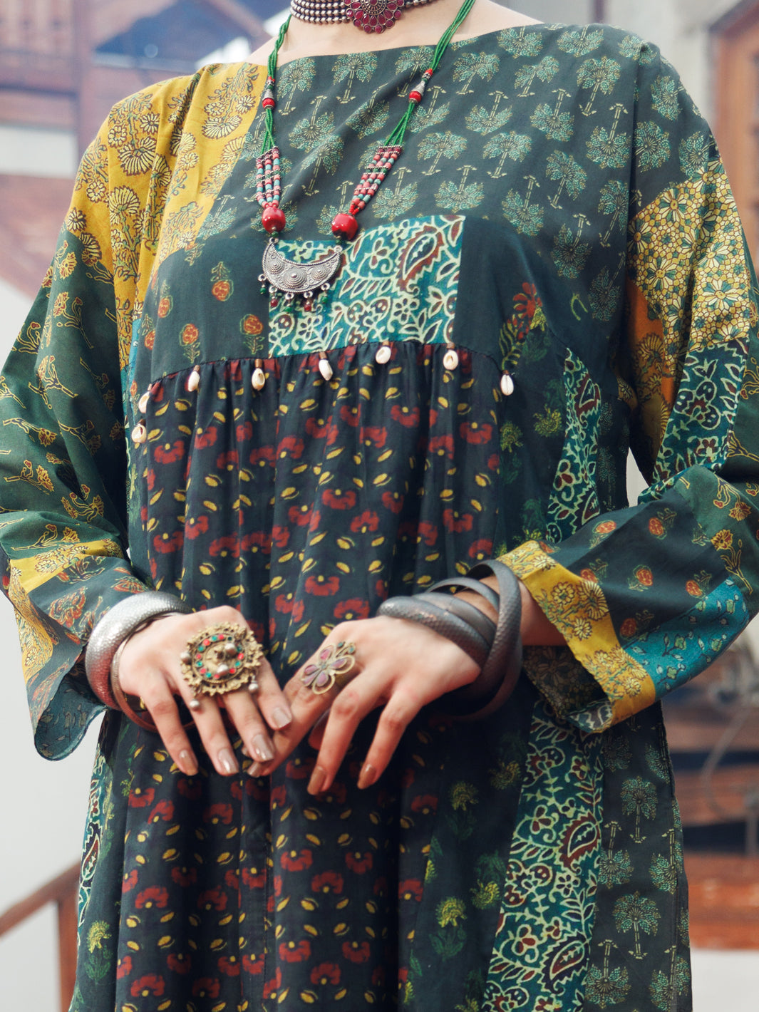 Green Cambric Tunic - AWP-LK-715
