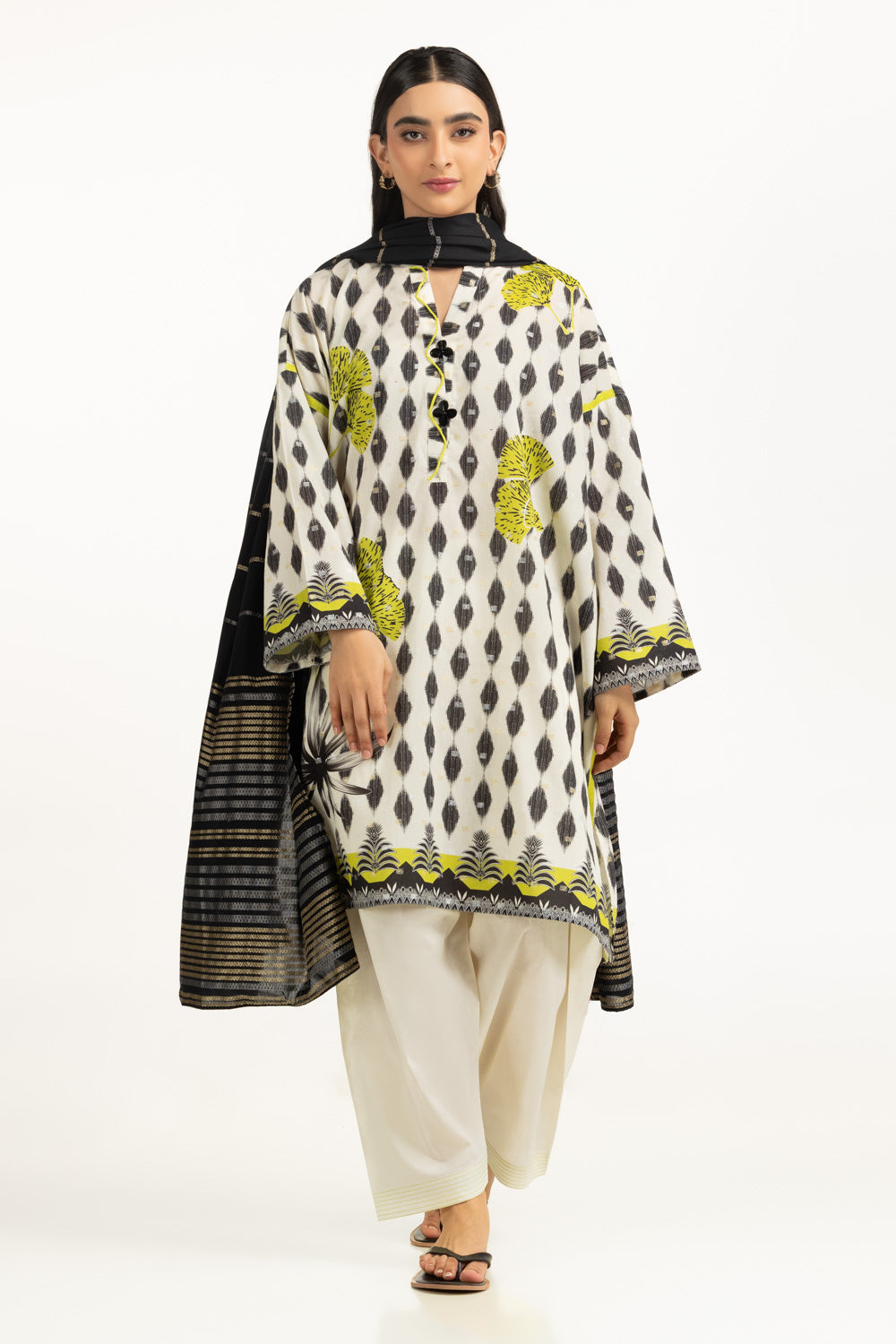 Lurex Jacquard Printed suit