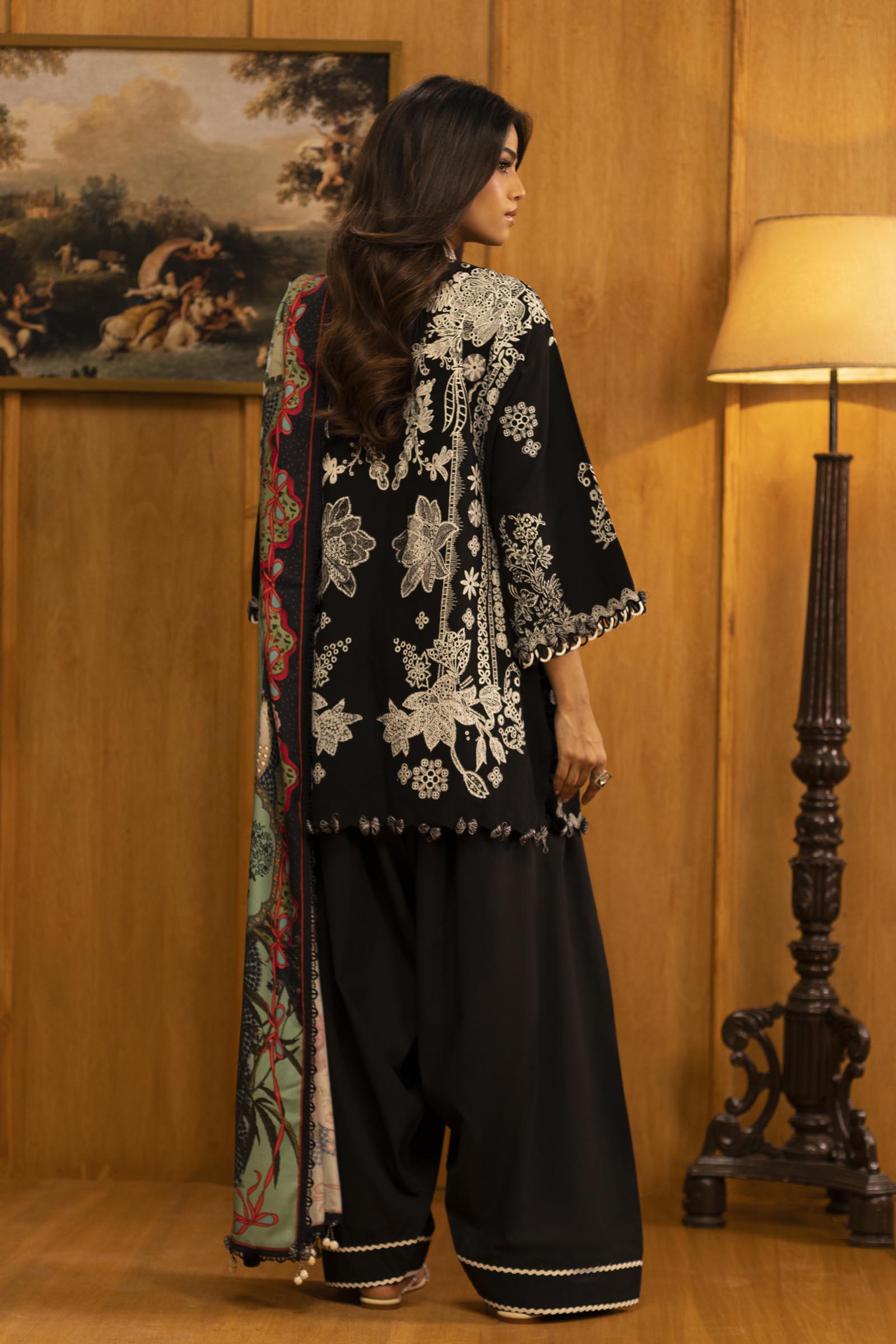 Unstitched Slub Muzlin 3 Piece Suit