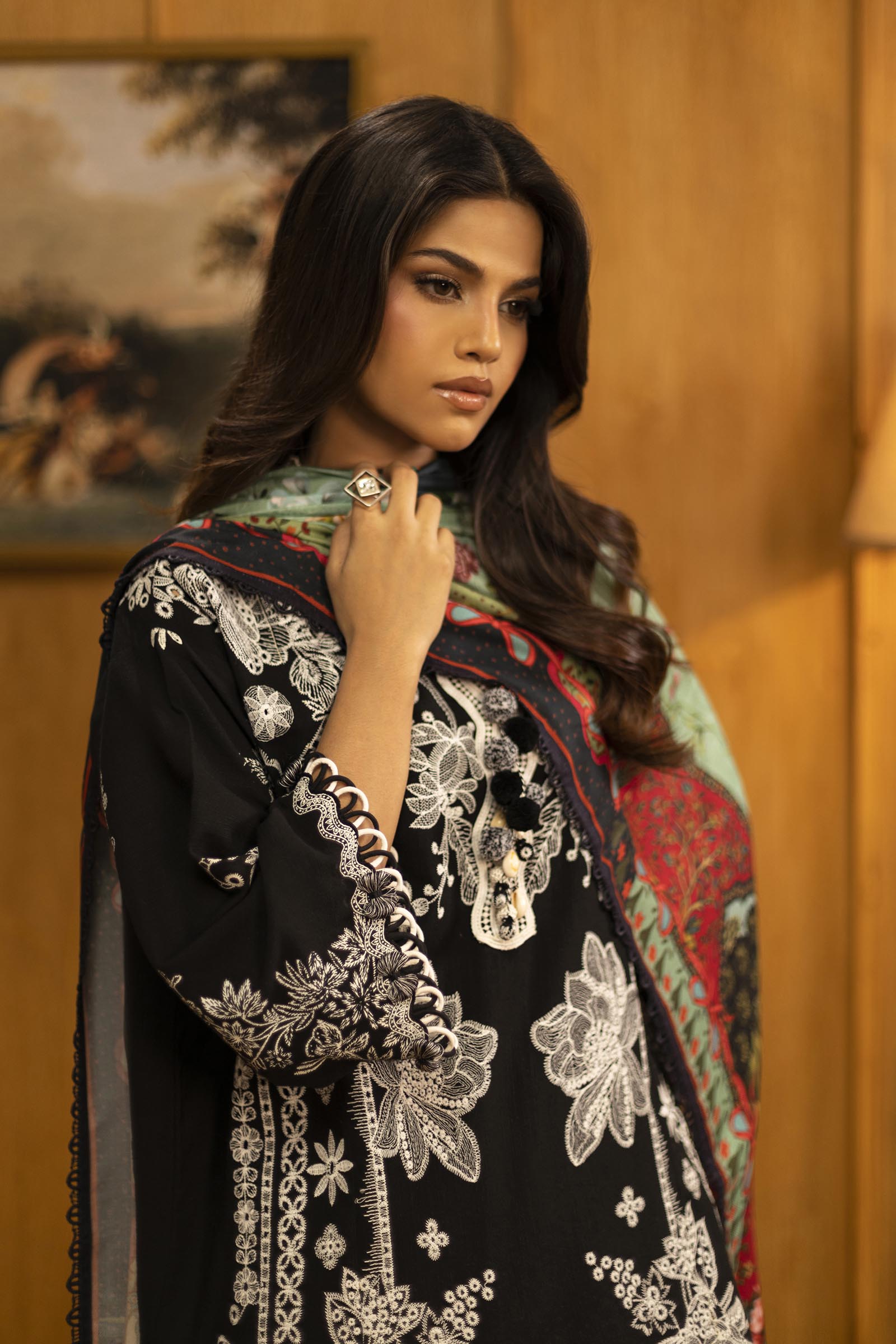Unstitched Slub Muzlin 3 Piece Suit