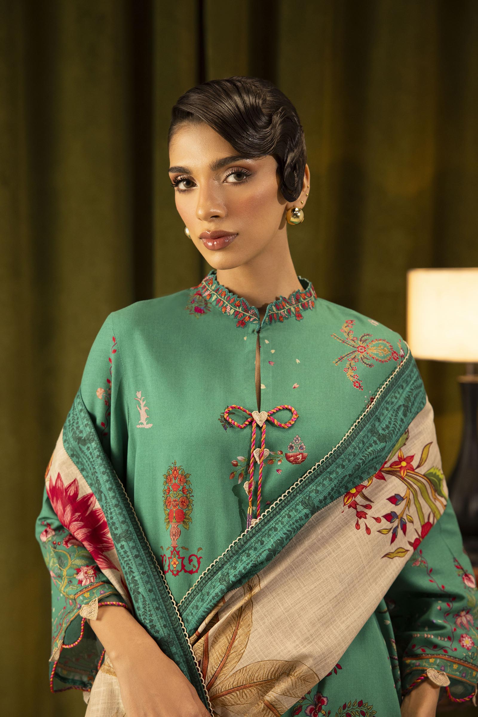 Unstitched Linen Muzlin 3 Piece Suit