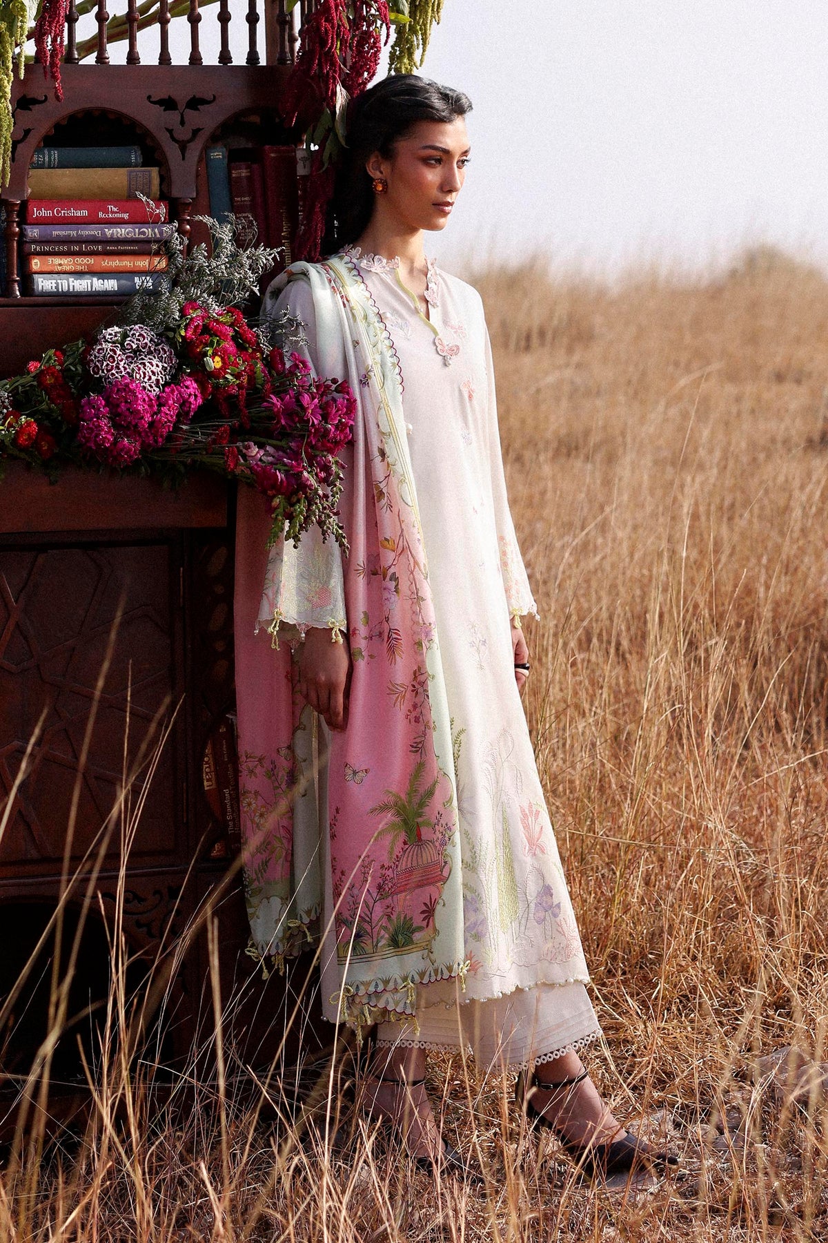 Unstitched Muzlin Lawn 3 Piece Suit