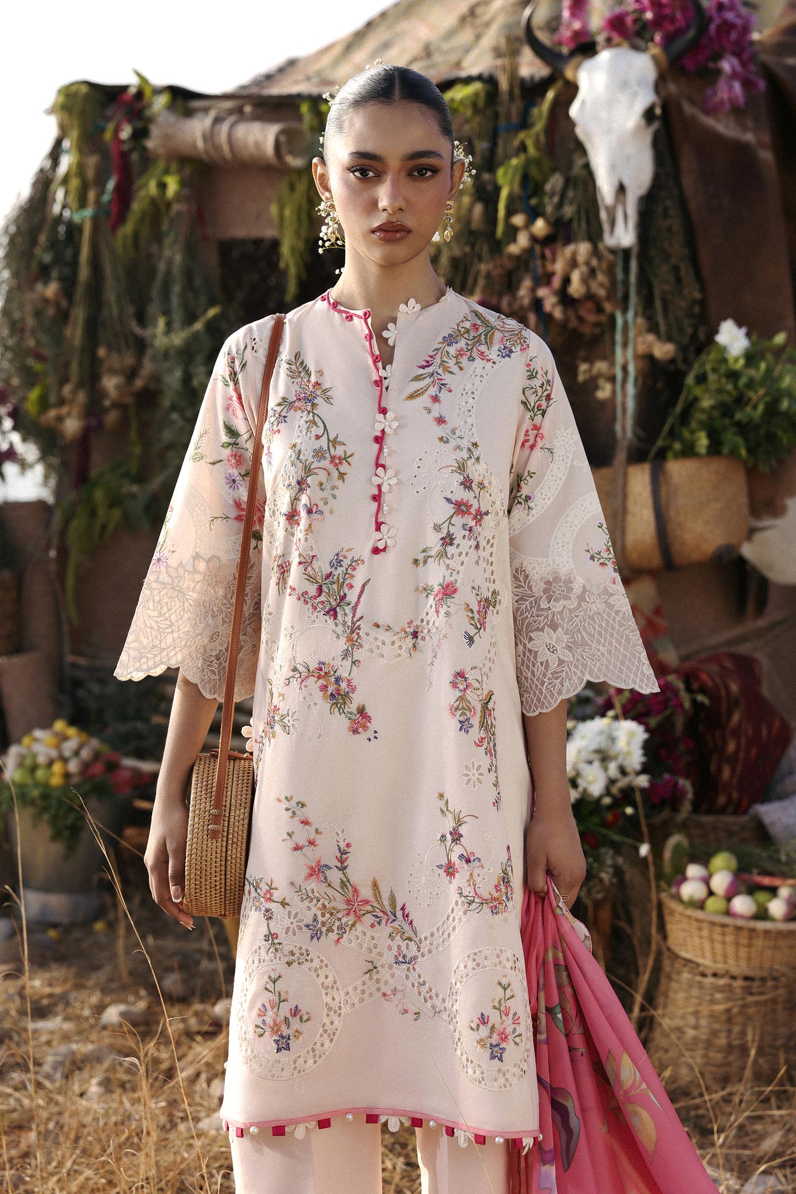Unstitched Muzlin Lawn 3 Piece Suit