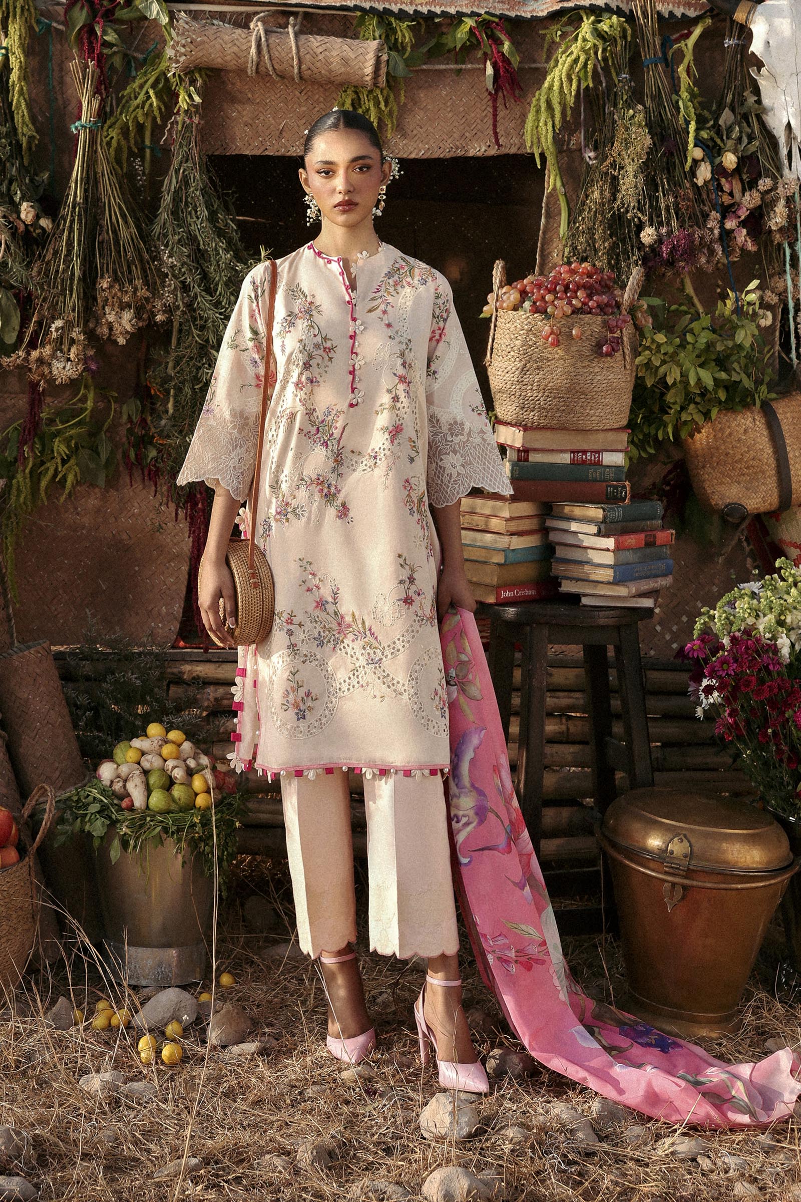 Unstitched Muzlin Lawn 3 Piece Suit