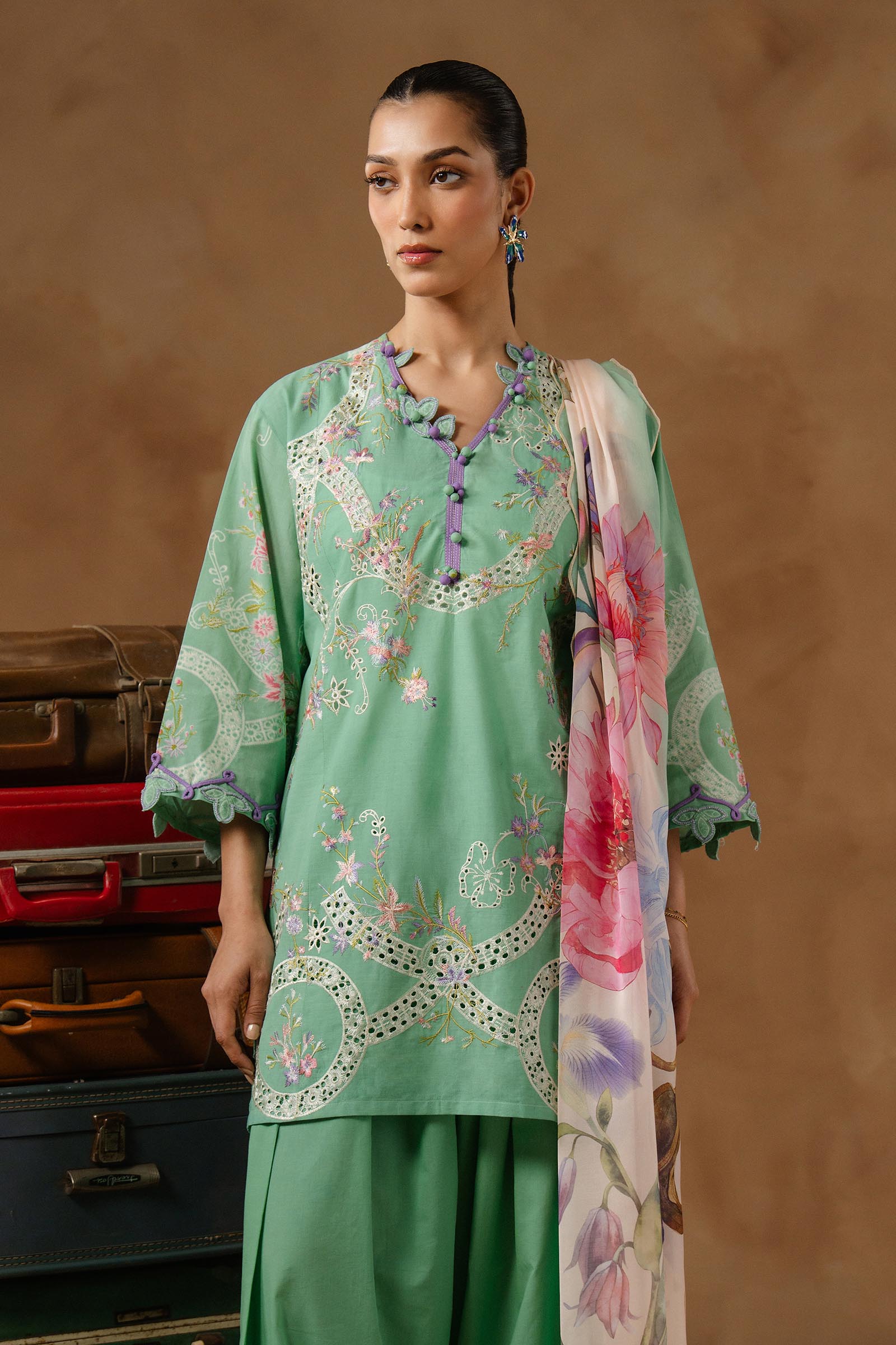 Unstitched Muzlin Lawn 3 Piece Suit