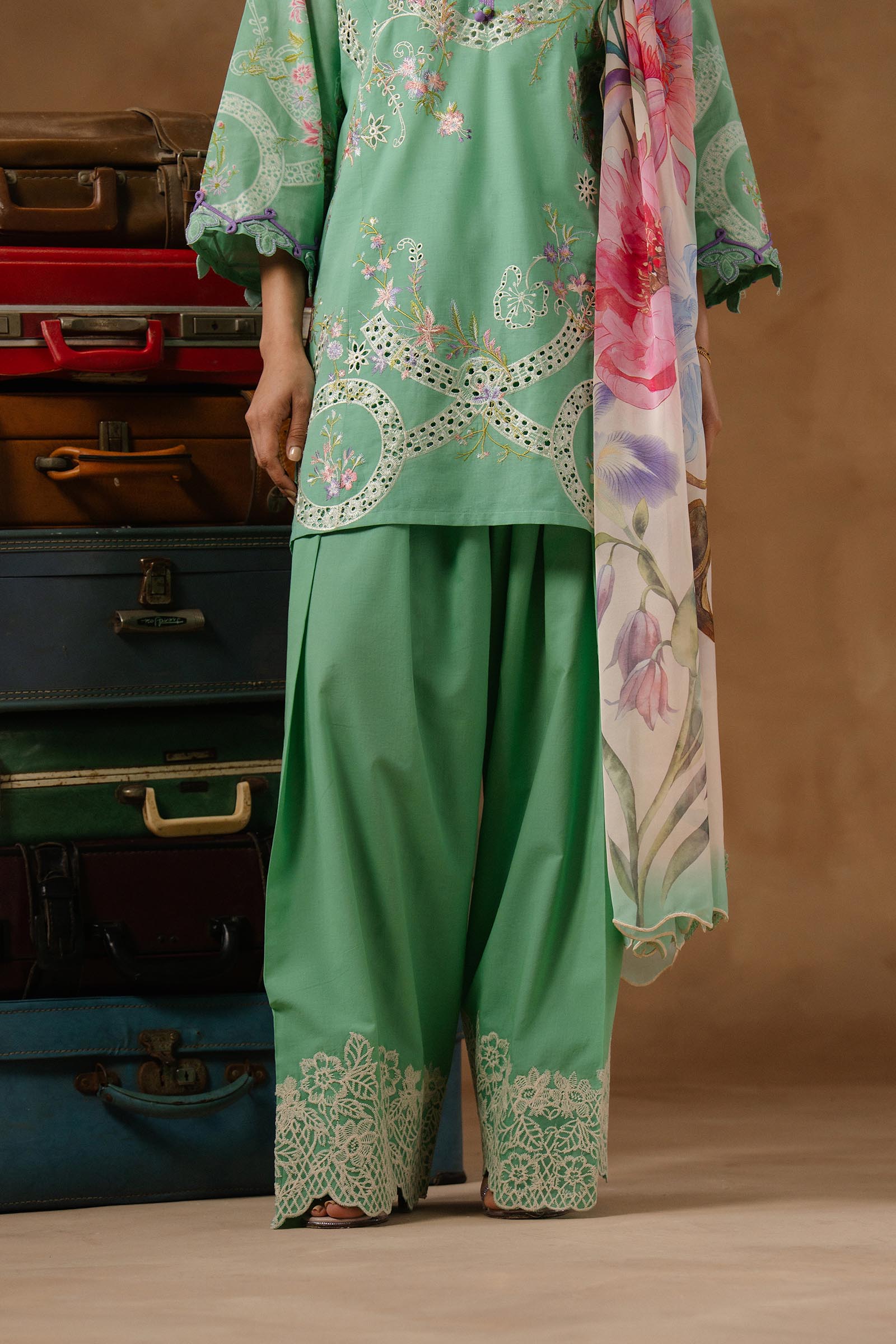 Unstitched Muzlin Lawn 3 Piece Suit