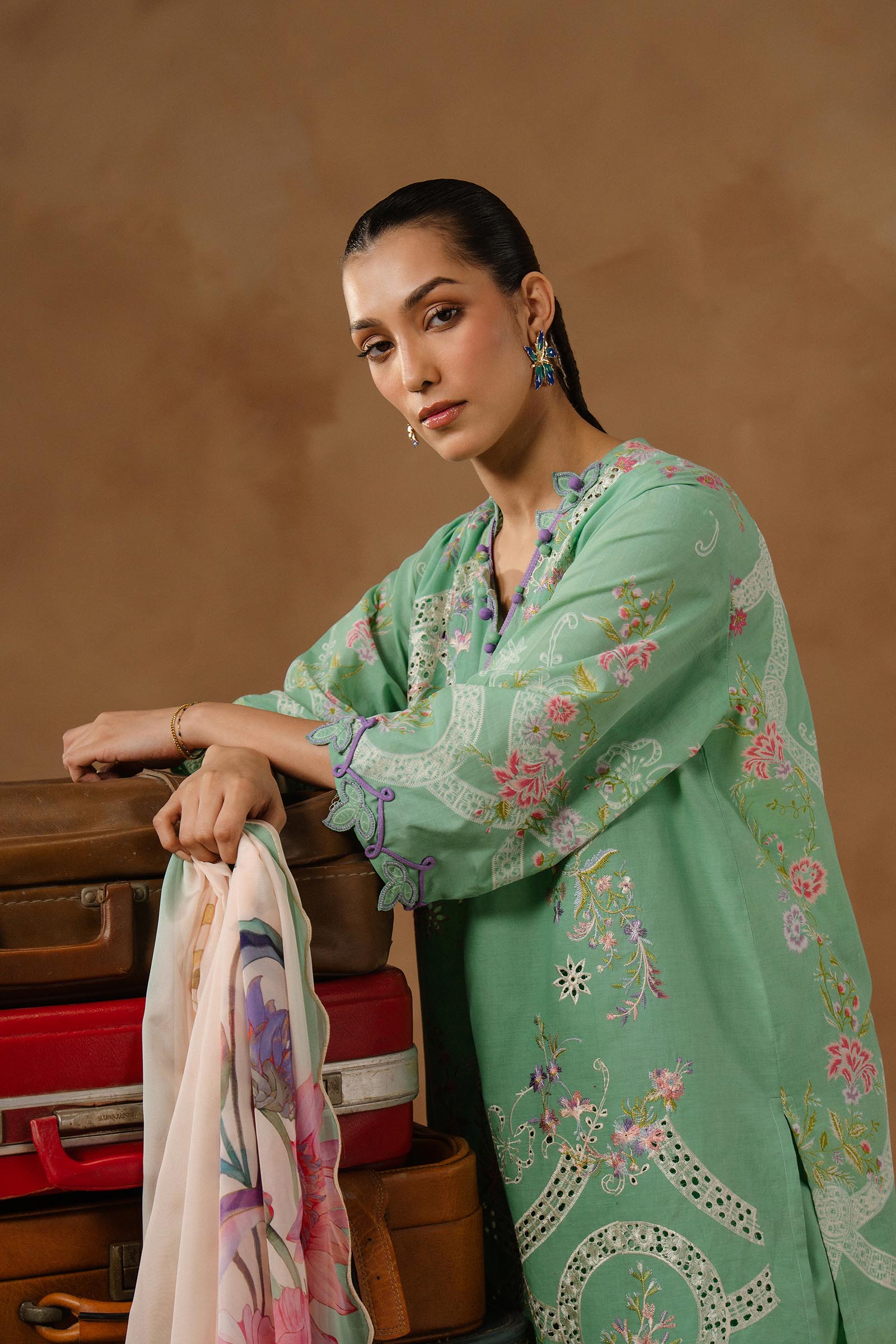 Unstitched Muzlin Lawn 3 Piece Suit